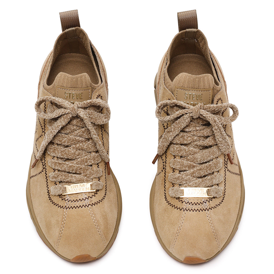 Steve Madden Covert baskets taupe daim 2 cm