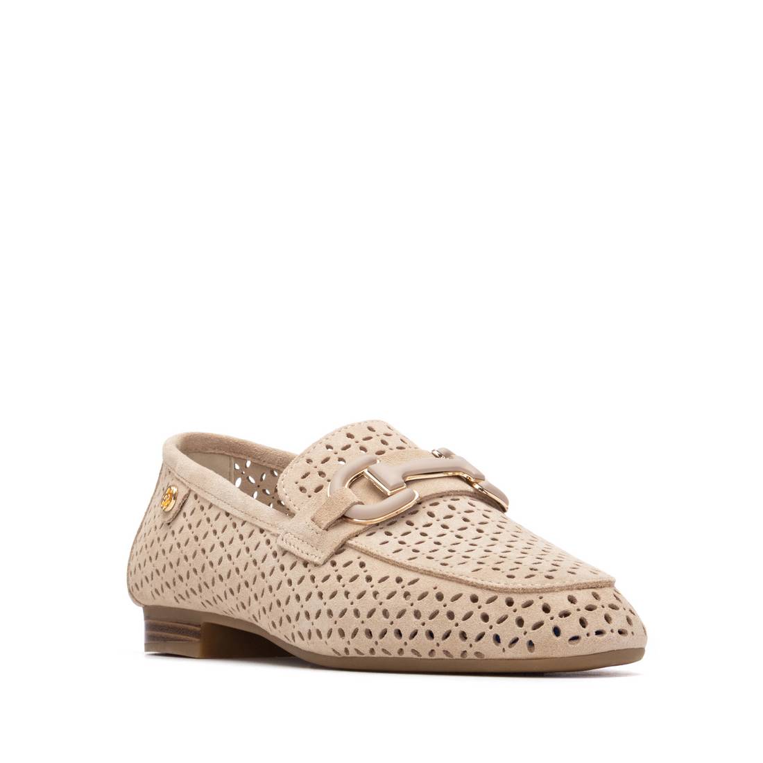 Carmela 16313703 mocassins cuir beige talon bas