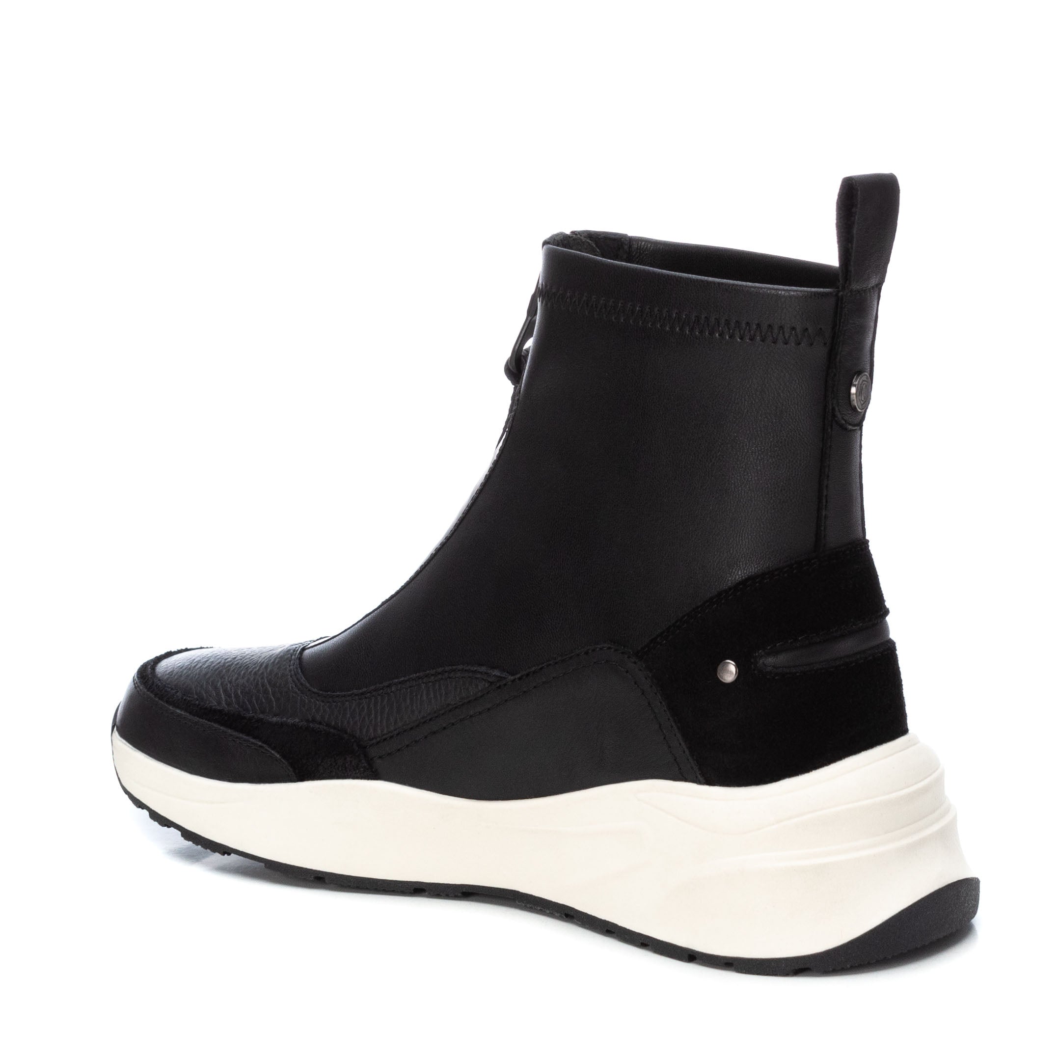 Carmela 16018001 basket montante noire cuir élastique