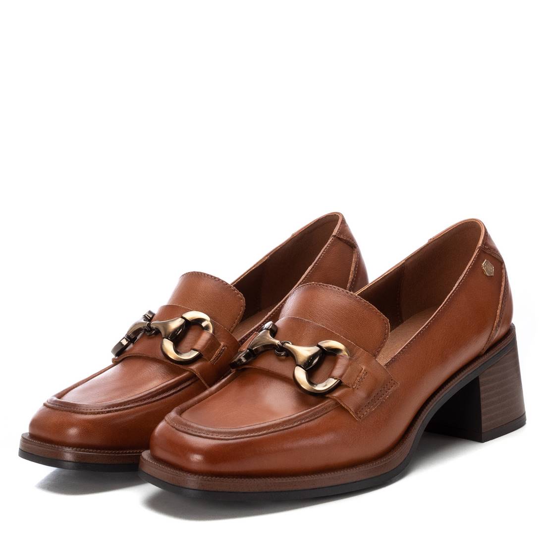 Carmela 16200101 mocassin cuir marron boucle
