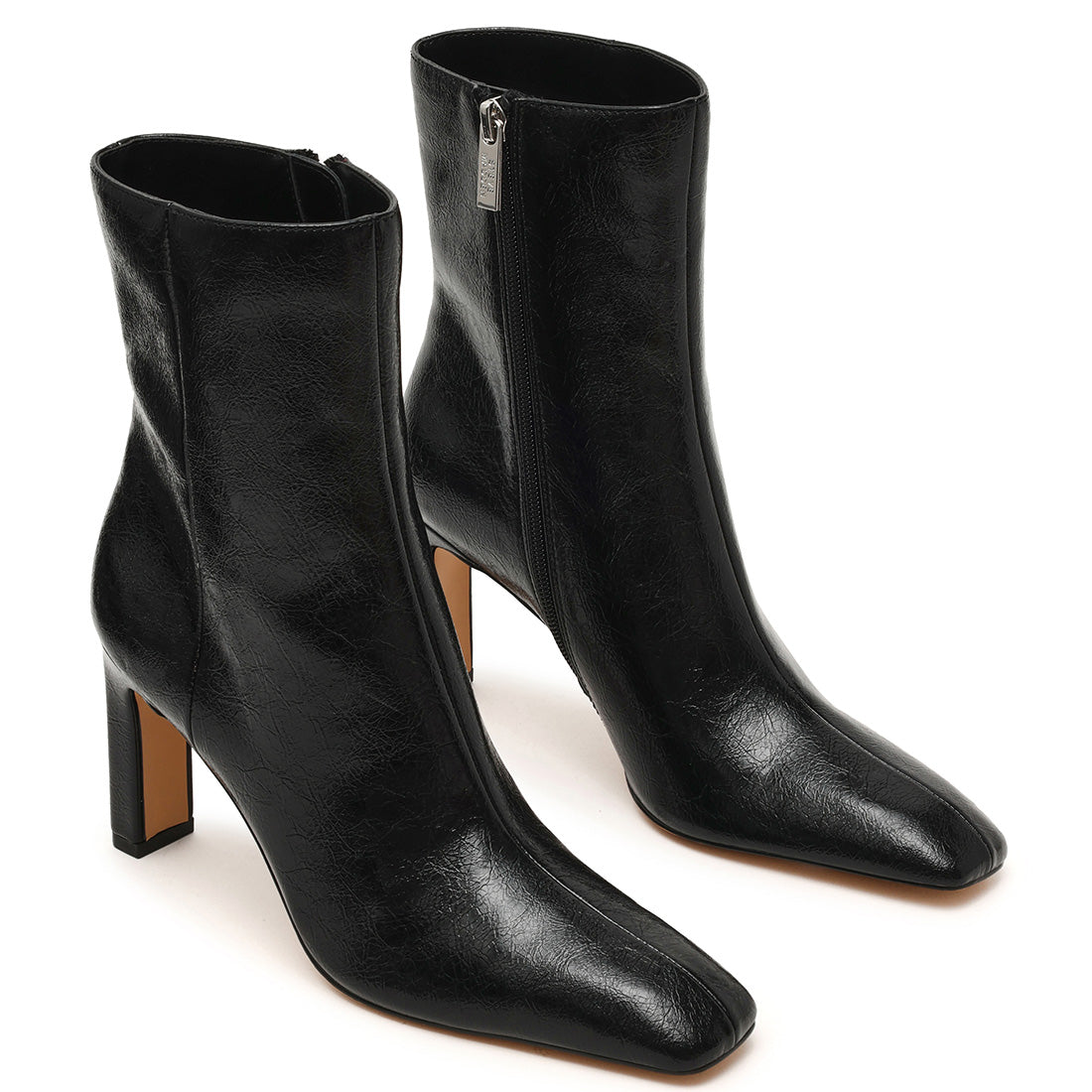 Steve Madden Morph bottines noir verni froissé talon 10 cm