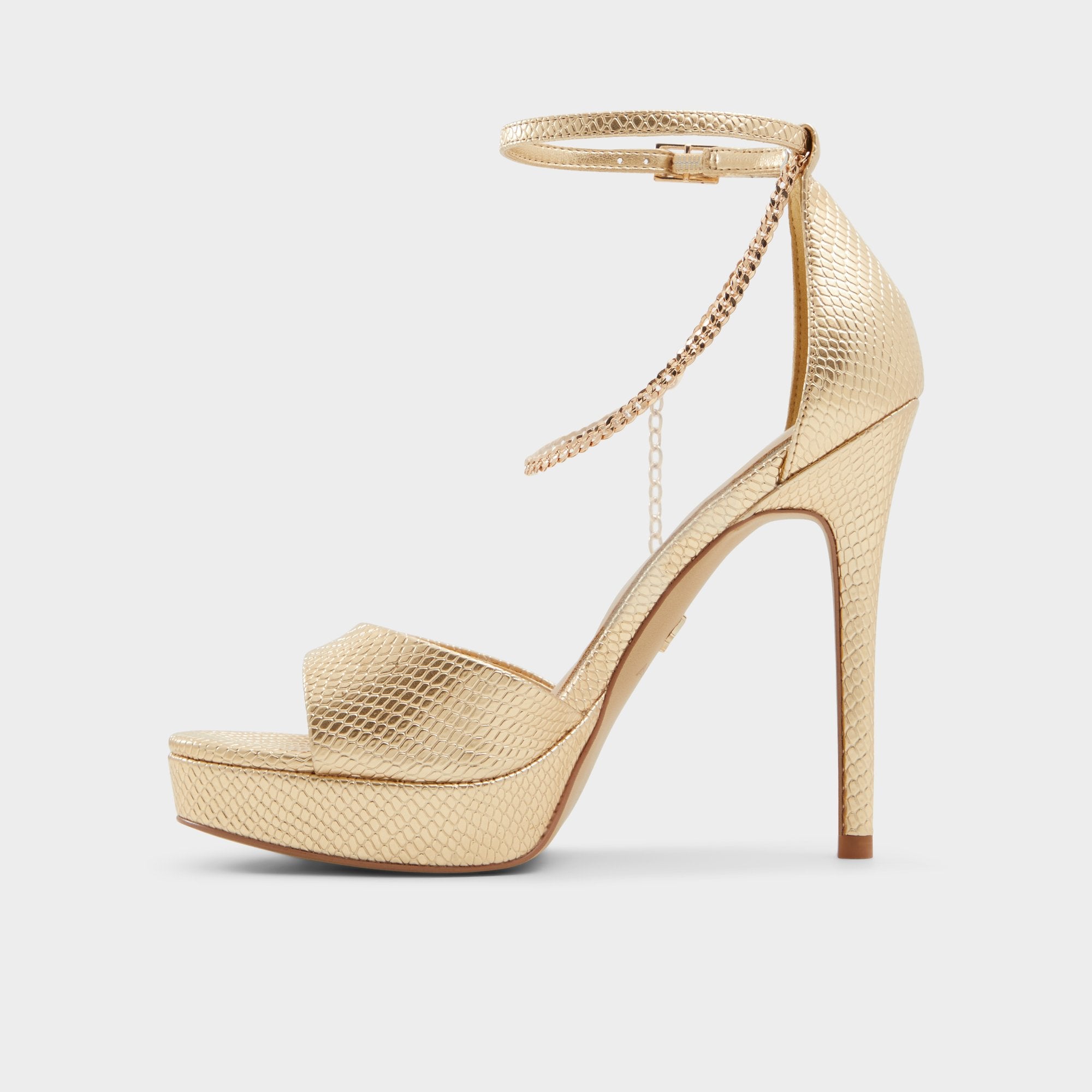 ALDO Afumeth sandales talon doré effet serpent