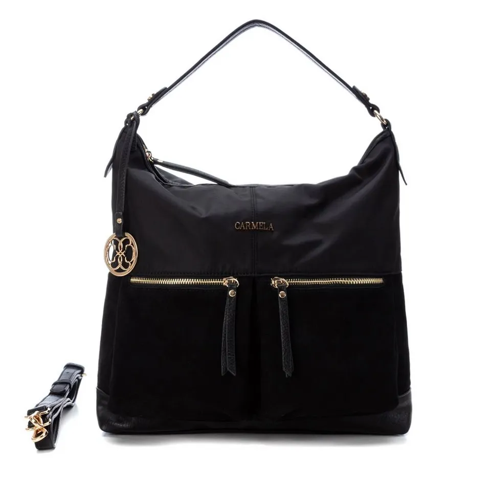Carmela 18606601 sac femme noir 6 poches nylon