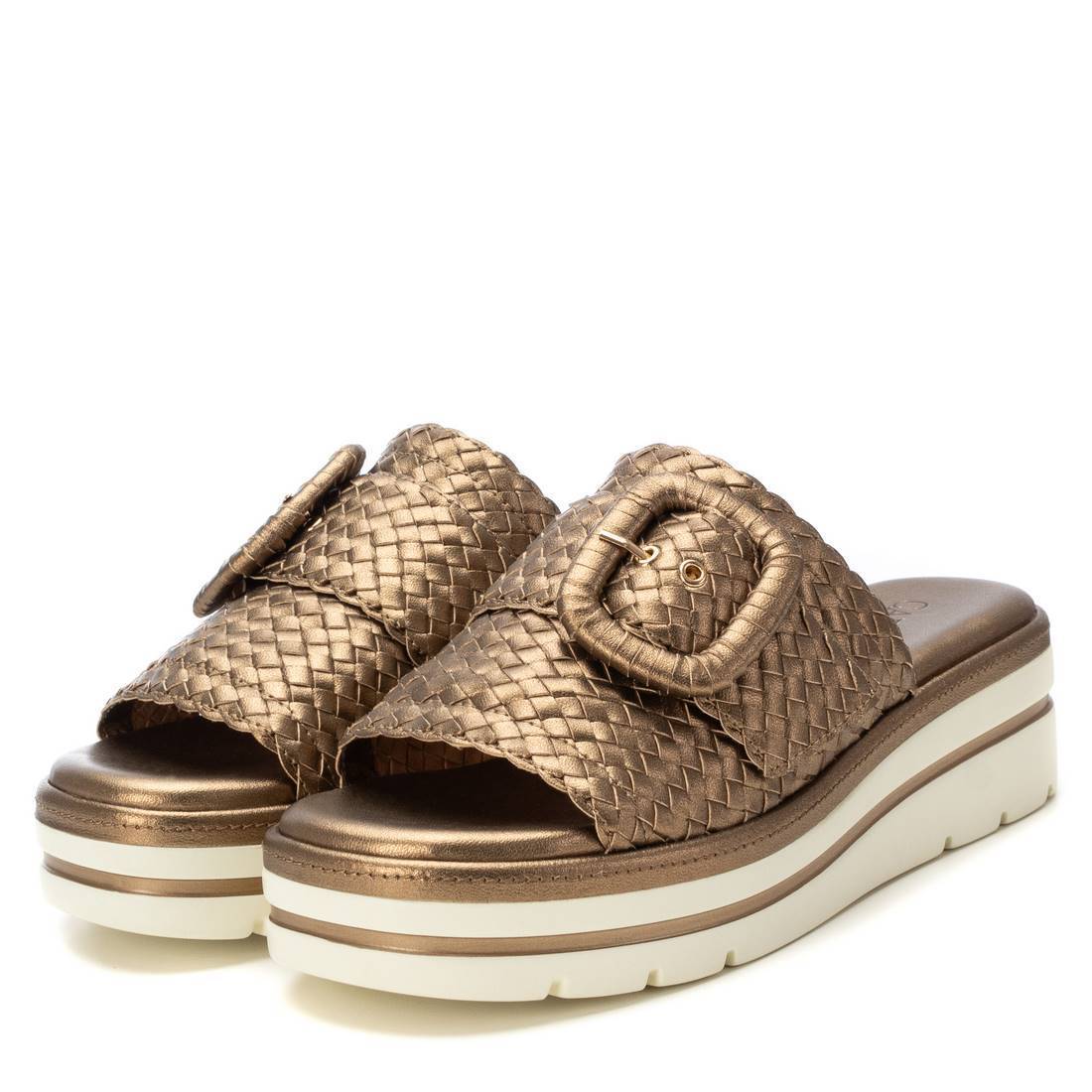 Carmela 16225102 sandales femme doré cuir compensé