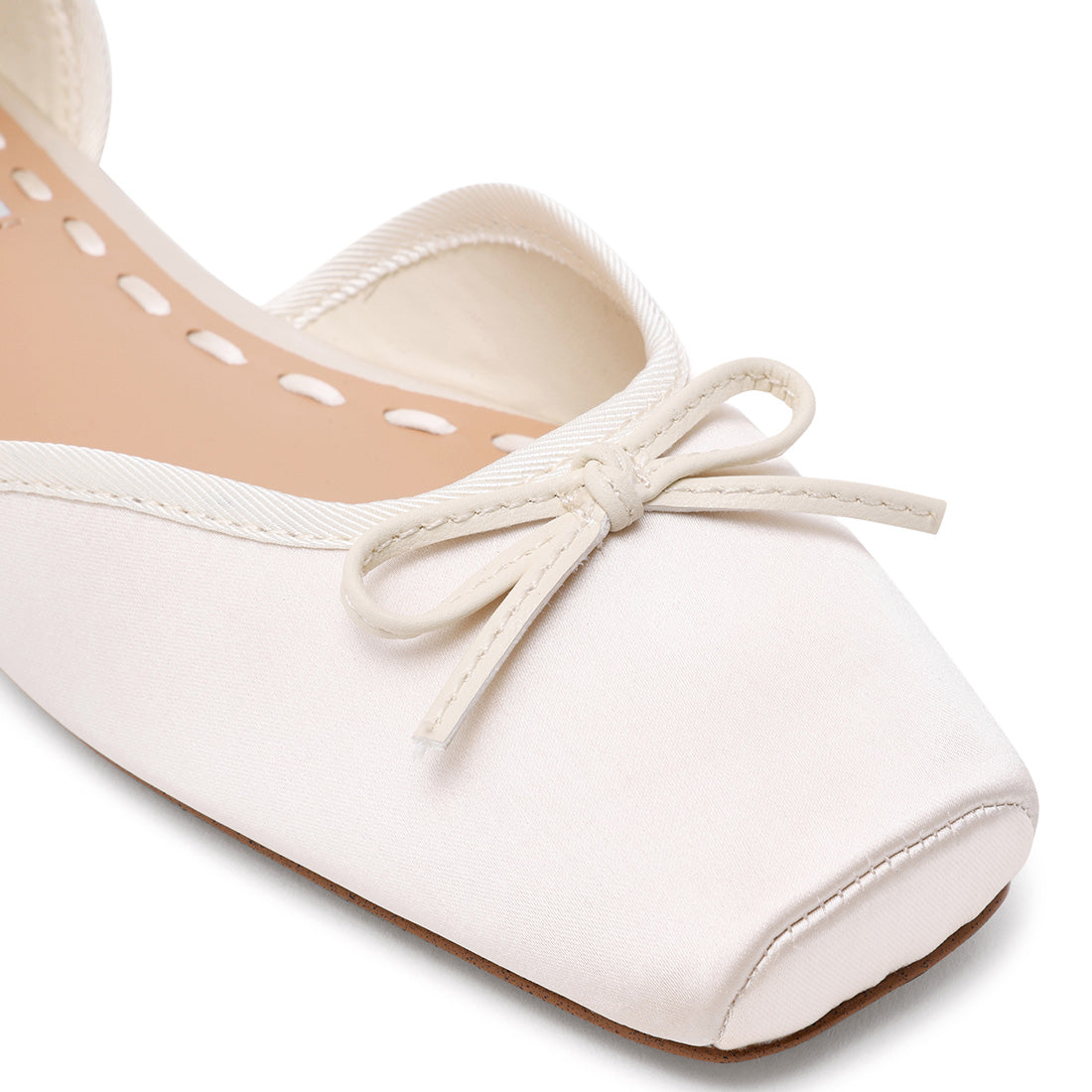 Steve Madden Leonora ballerines satin ivoire plates