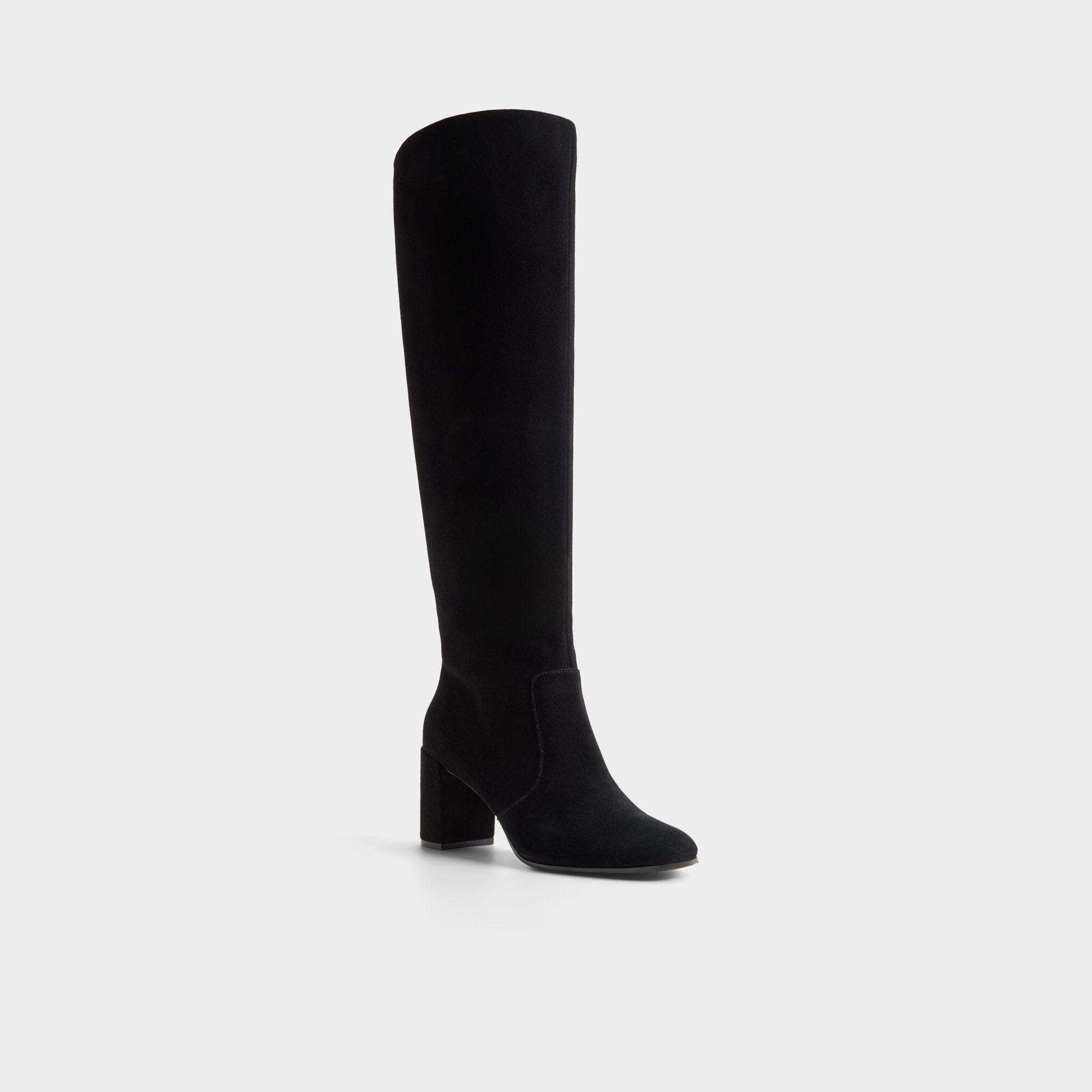 ALDO Seline bottes hautes noires talon plat