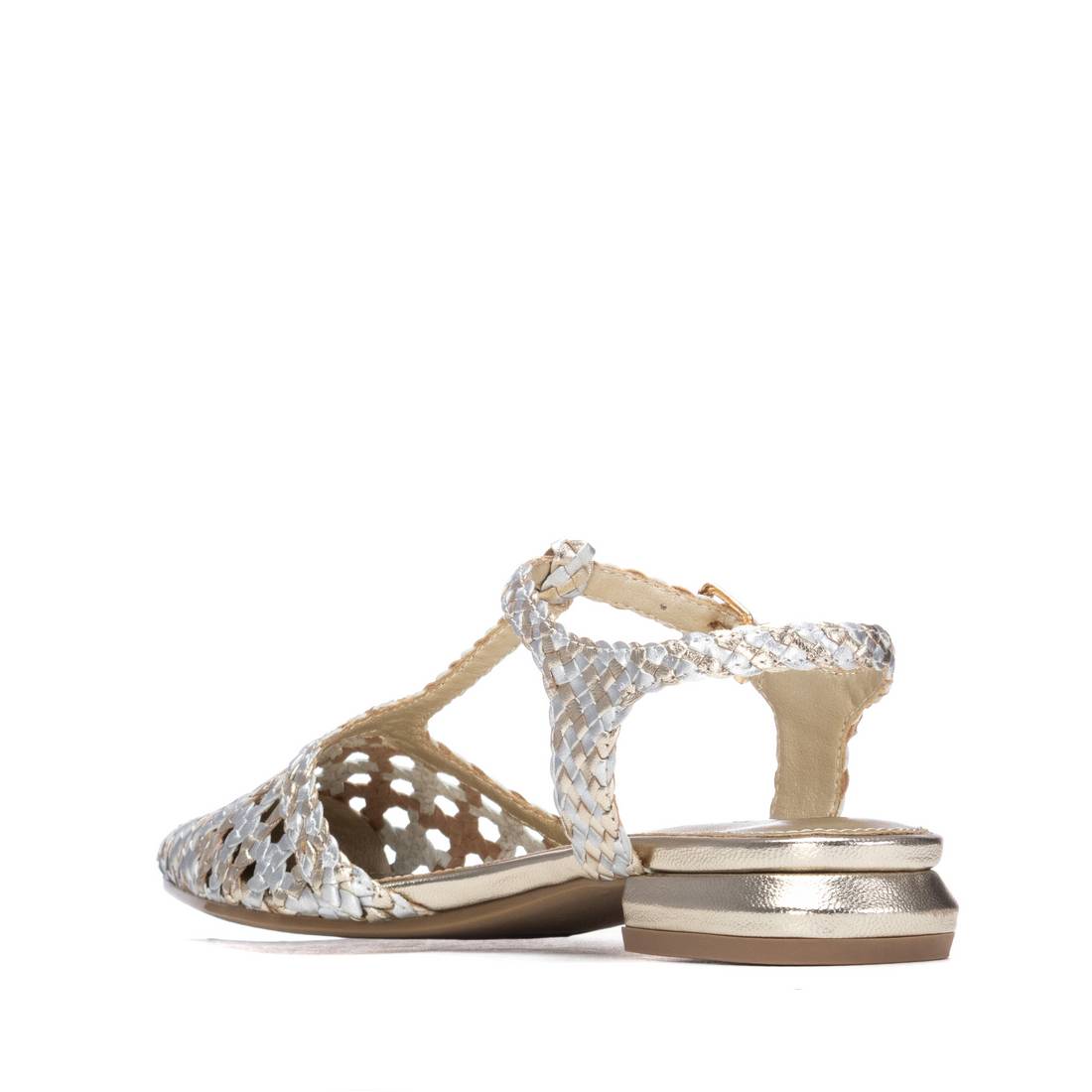 Carmela 16313201 sandales femme doré tressé cuir plat