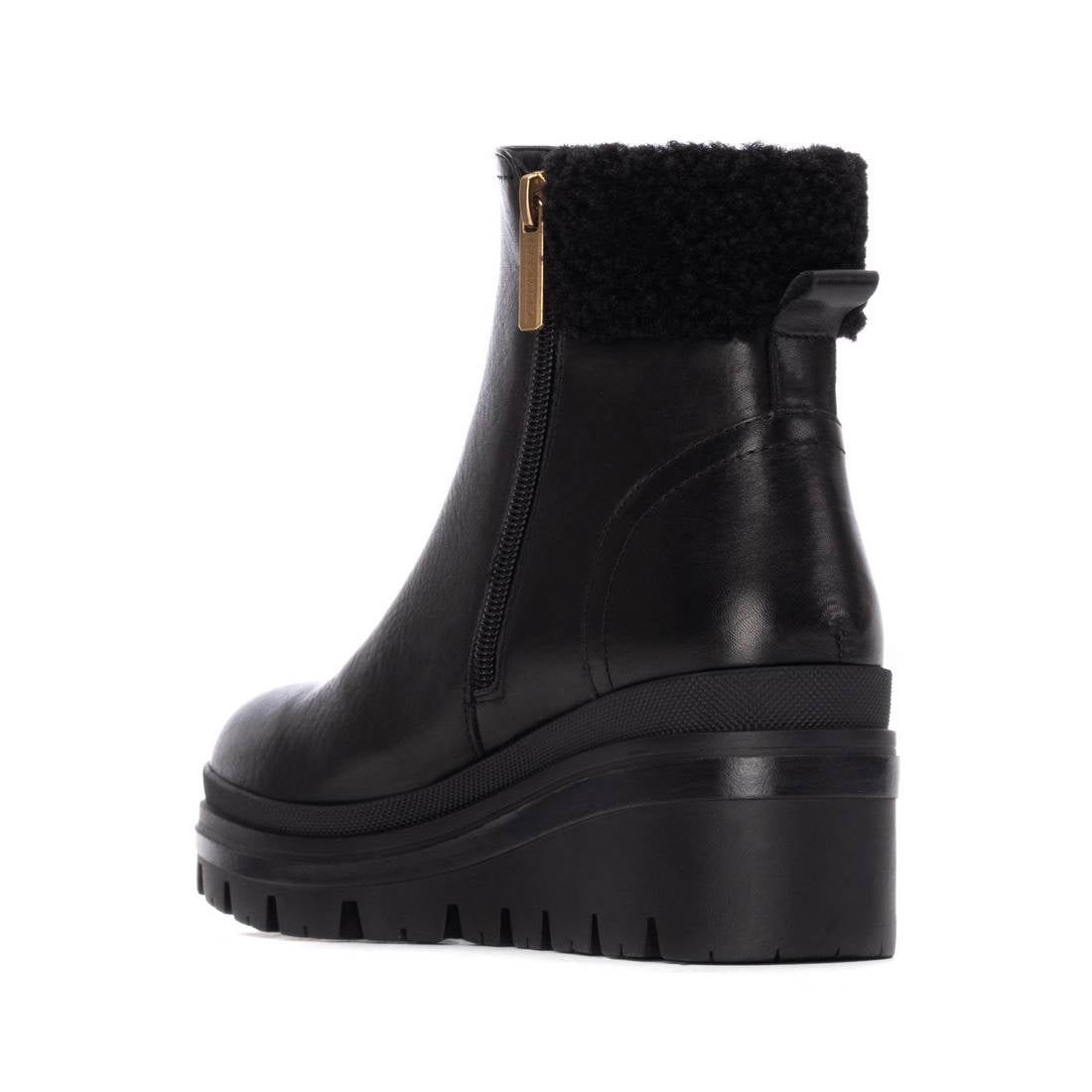 Carmela 16271201 bottine cuir noir fourrée