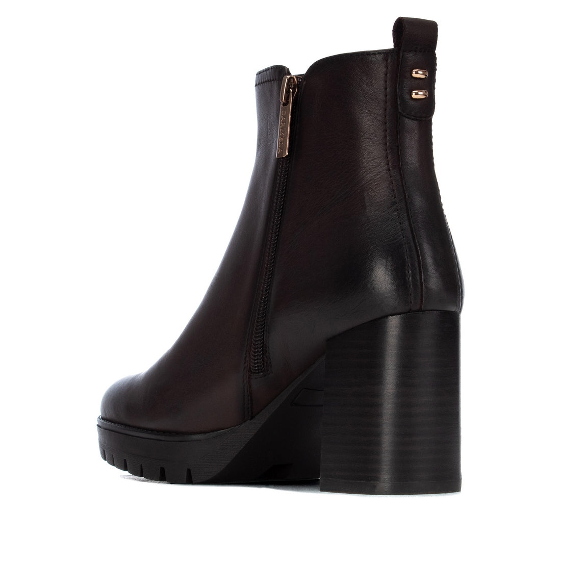 Carmela 16428303 bottines cuir marron talon moyen