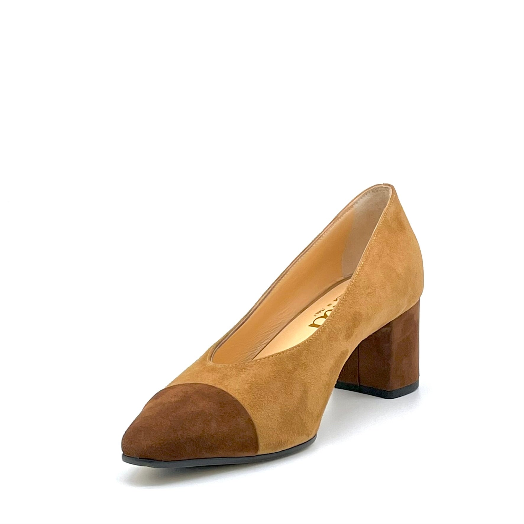 Elata 55515 escarpins daim ambre pointure 37 talon 5,5 cm