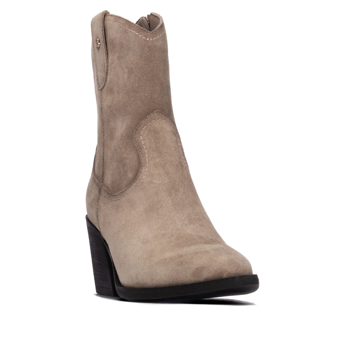 Carmela 16438702 bottines cuir taupe talon