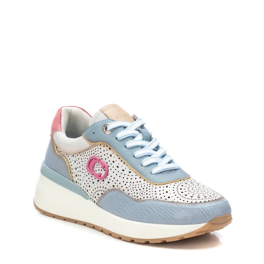 Carmela 16227201 baskets cuir bleu lacets
