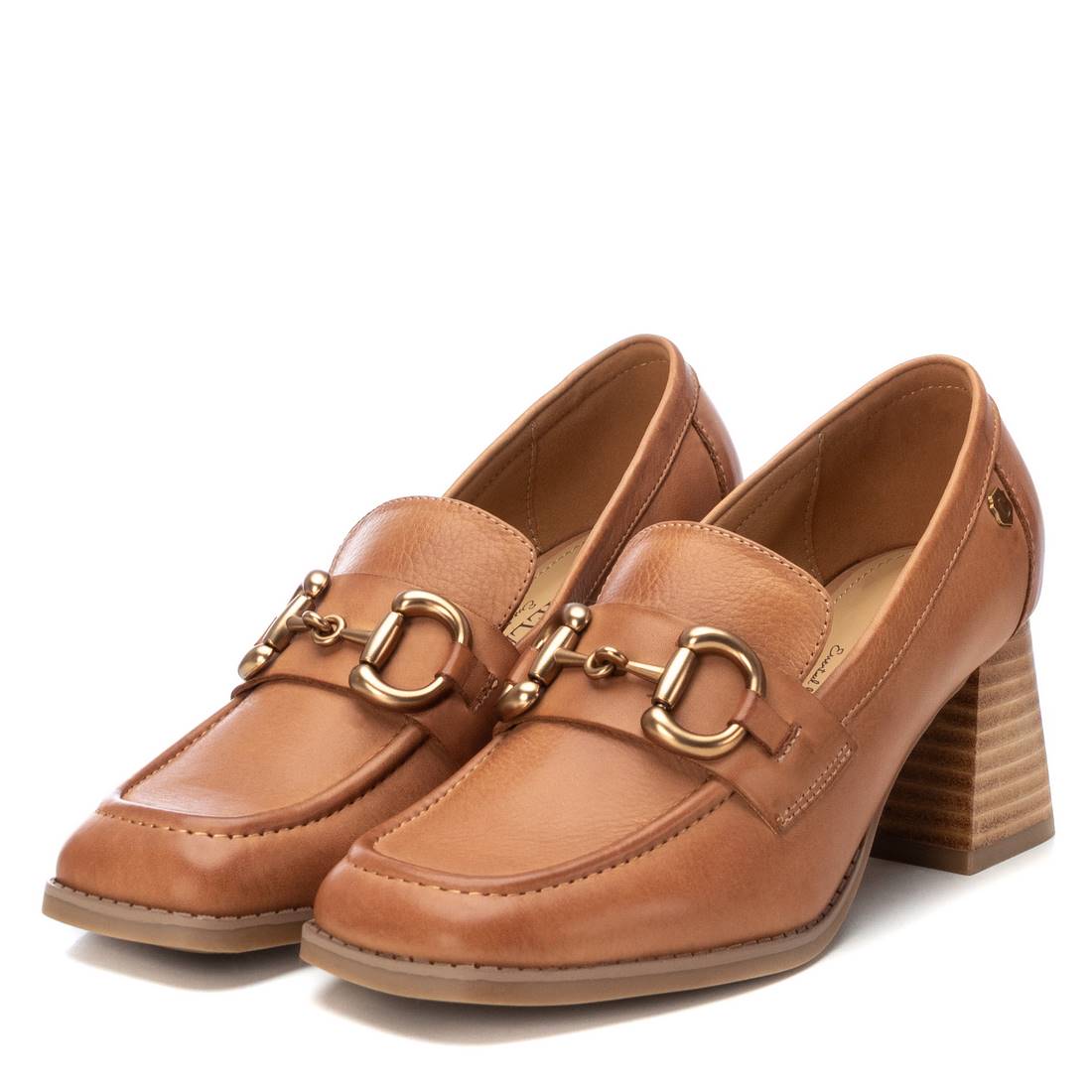 Carmela 16144801 mocassins femme marron cuir talon