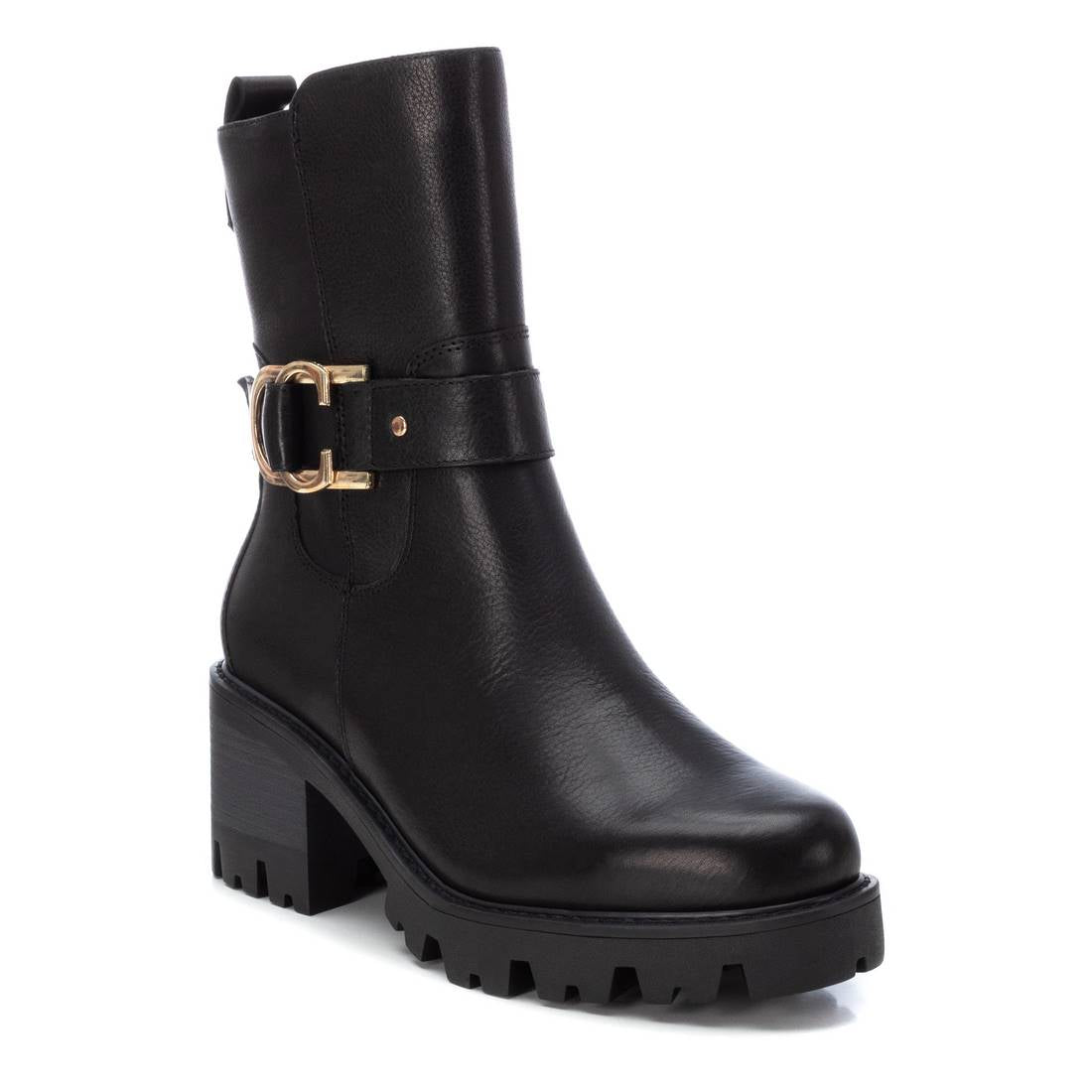 Carmela 16107402 bottine cuir noir talon 7 cm