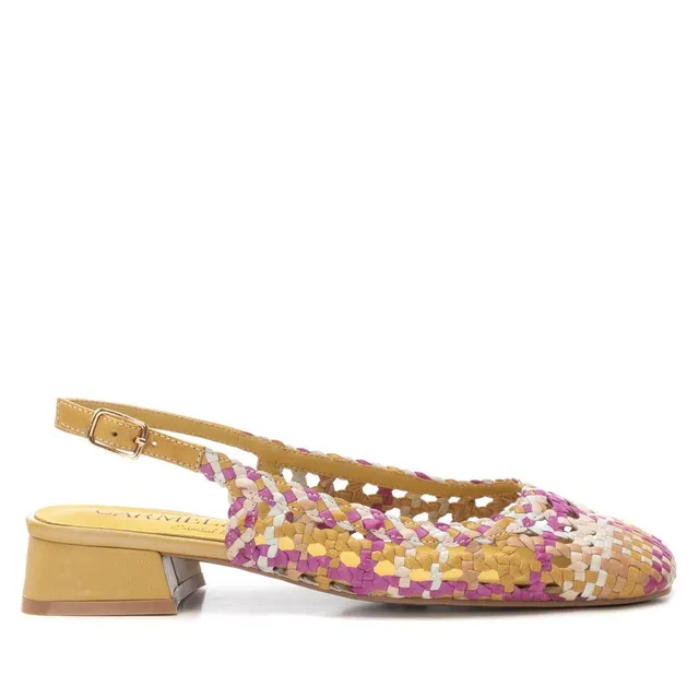 Carmela 16218505 ballerine jaune cuir tressé
