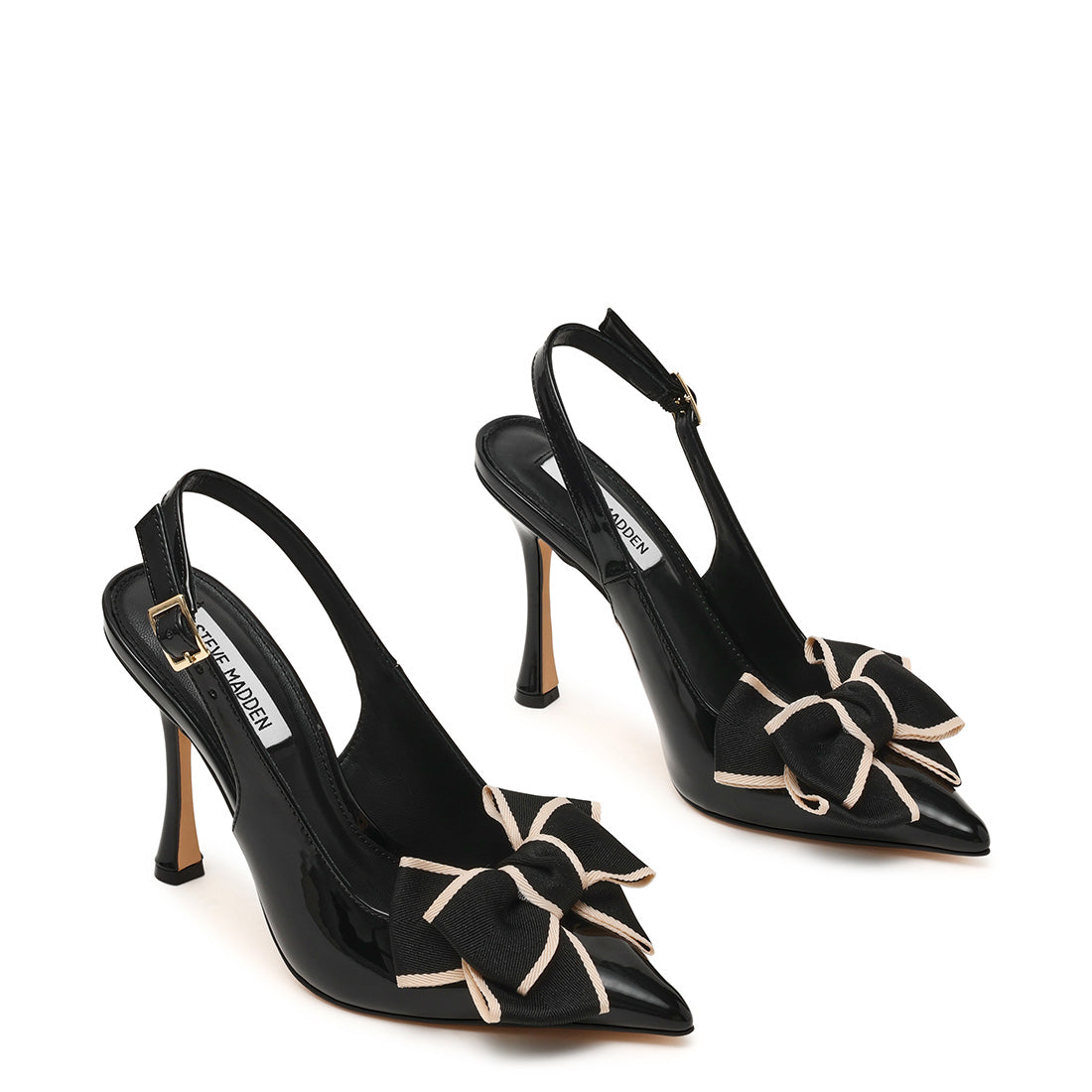 Steve Madden Balina escarpin noir verni slingback