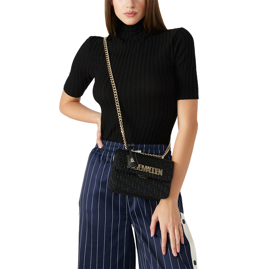 Steve Madden Bcoal-E sac bandoulière noir doré