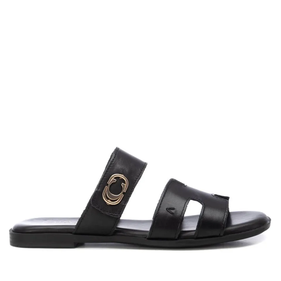 Carmela 16236404 sandales femme noir cuir plat