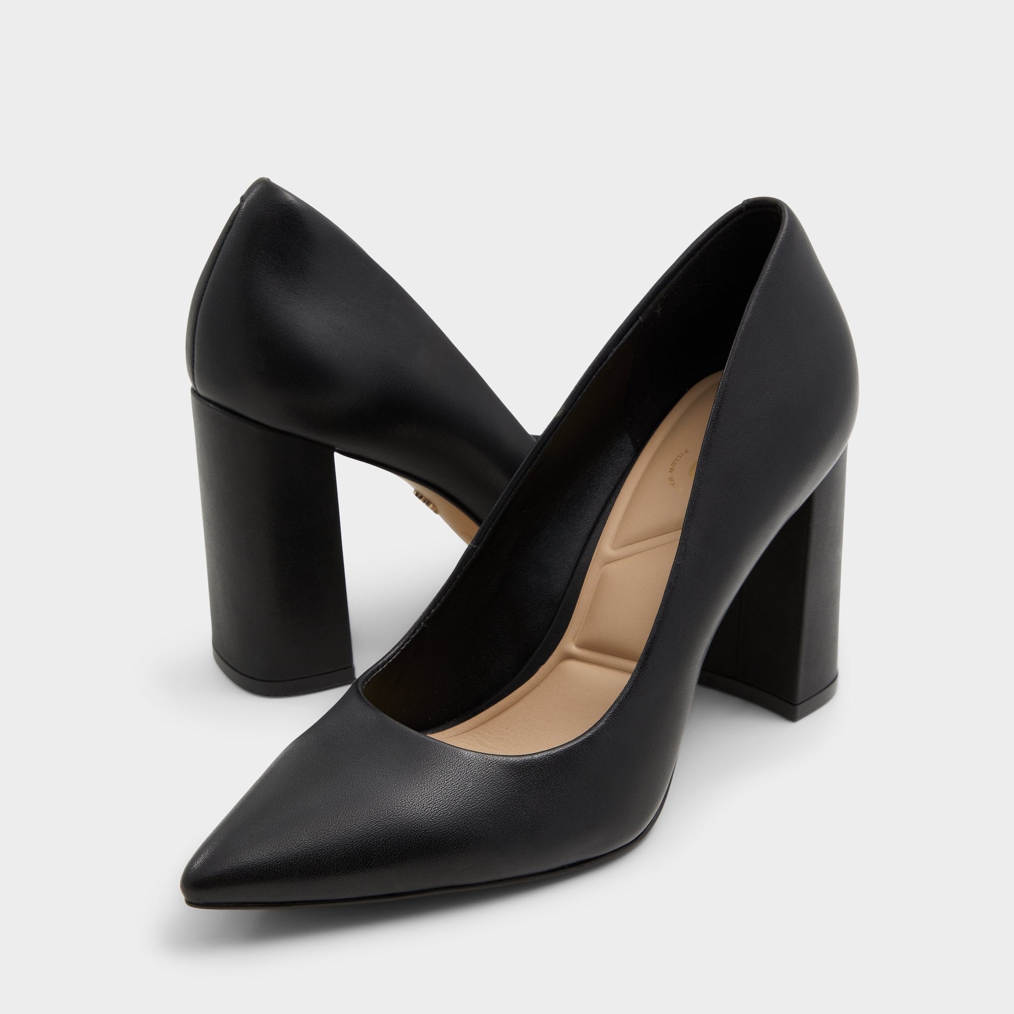 ALDO Javabriryn escarpins cuir noir talon bloc