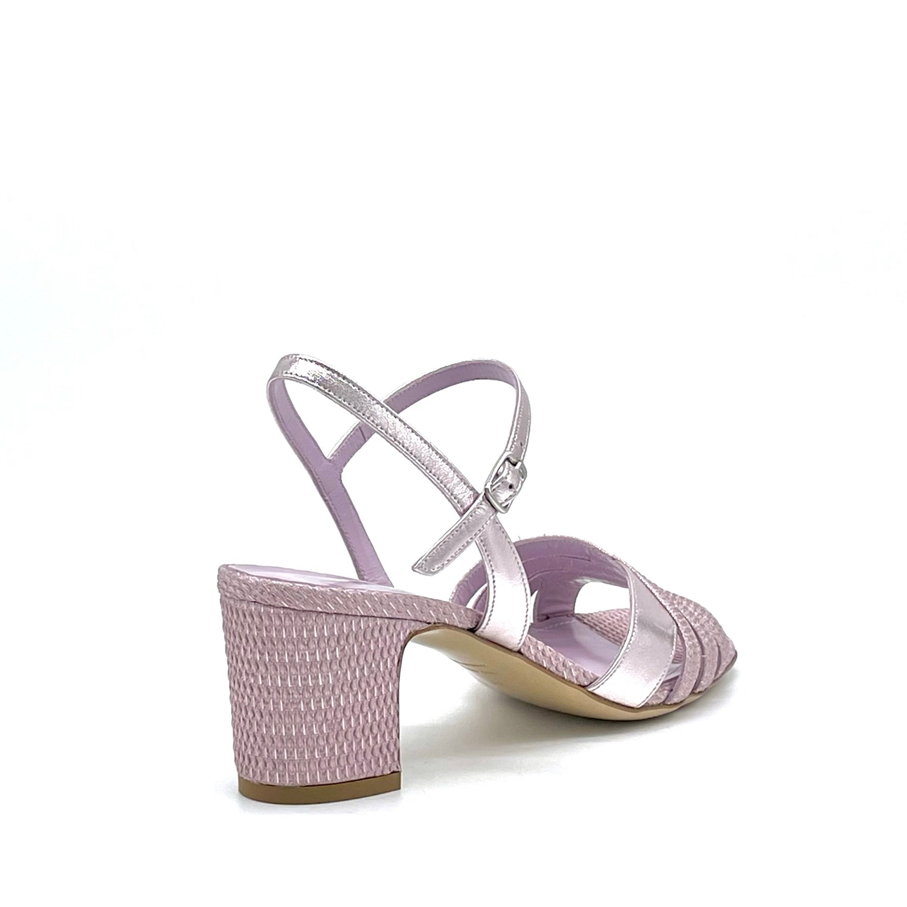 ELATA 15150 sandales lavande laminées cuir 5,5 cm