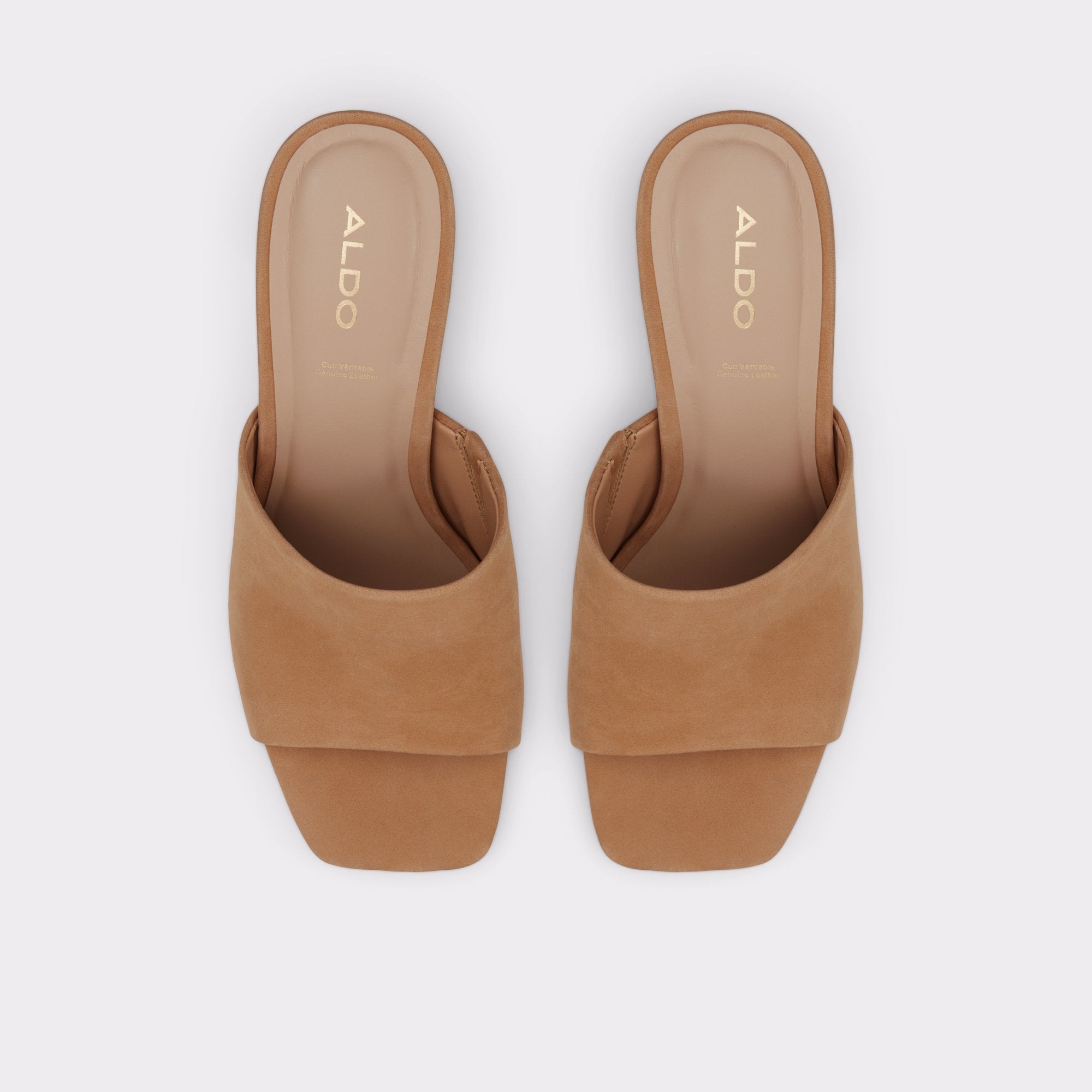 ALDO Harans mules marron talon bloc