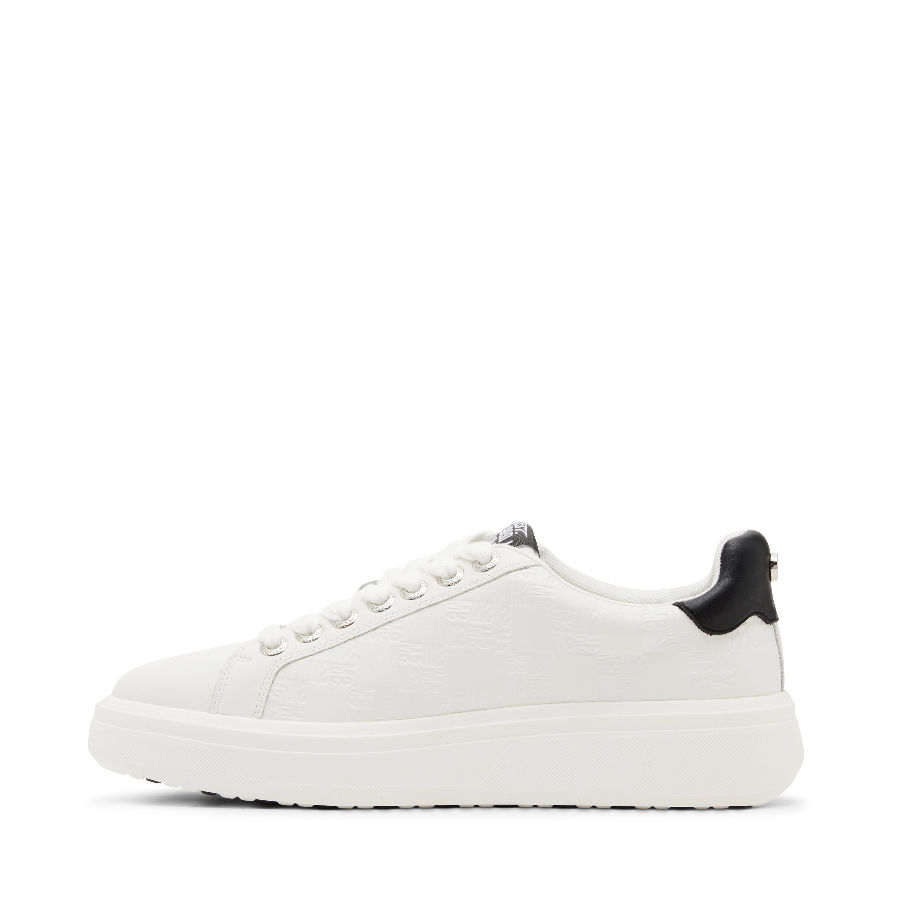 Steve Madden Razoredge baskets homme cuir blanc noir