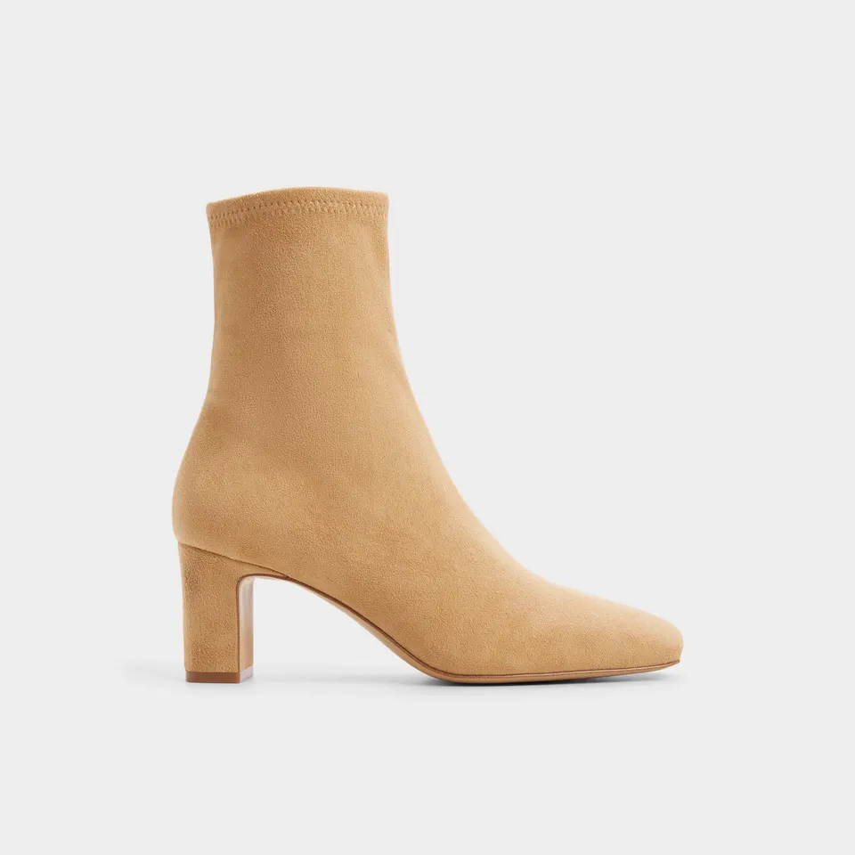 ALDO Kayia bottines beige suède talon bloc