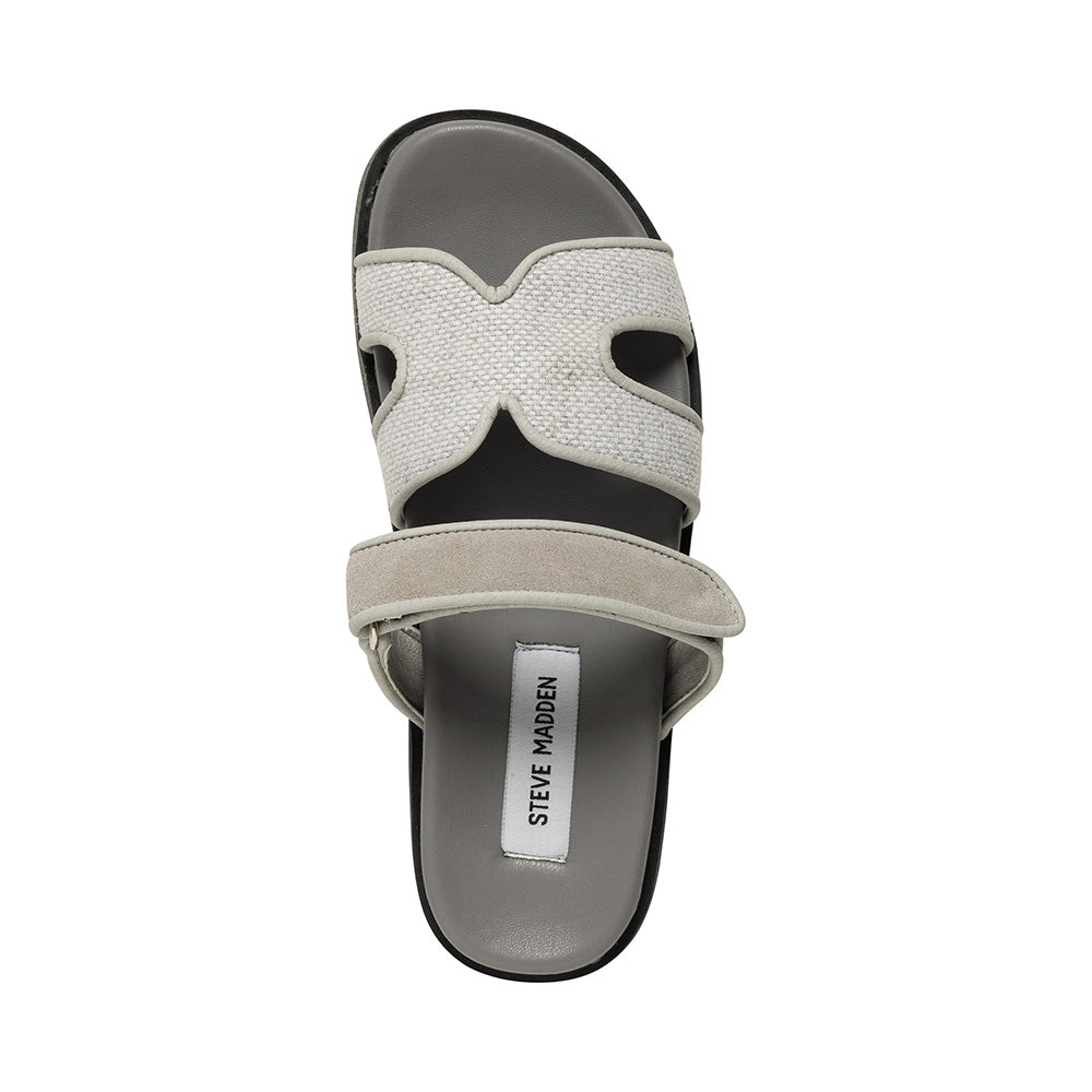 Steve Madden Missile-X sandales plates gris clair suède