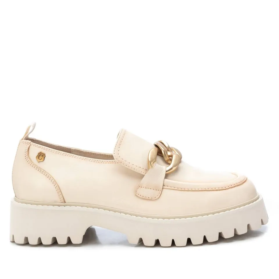 Carmela 16106102 mocassins femme blanc cuir chaîne