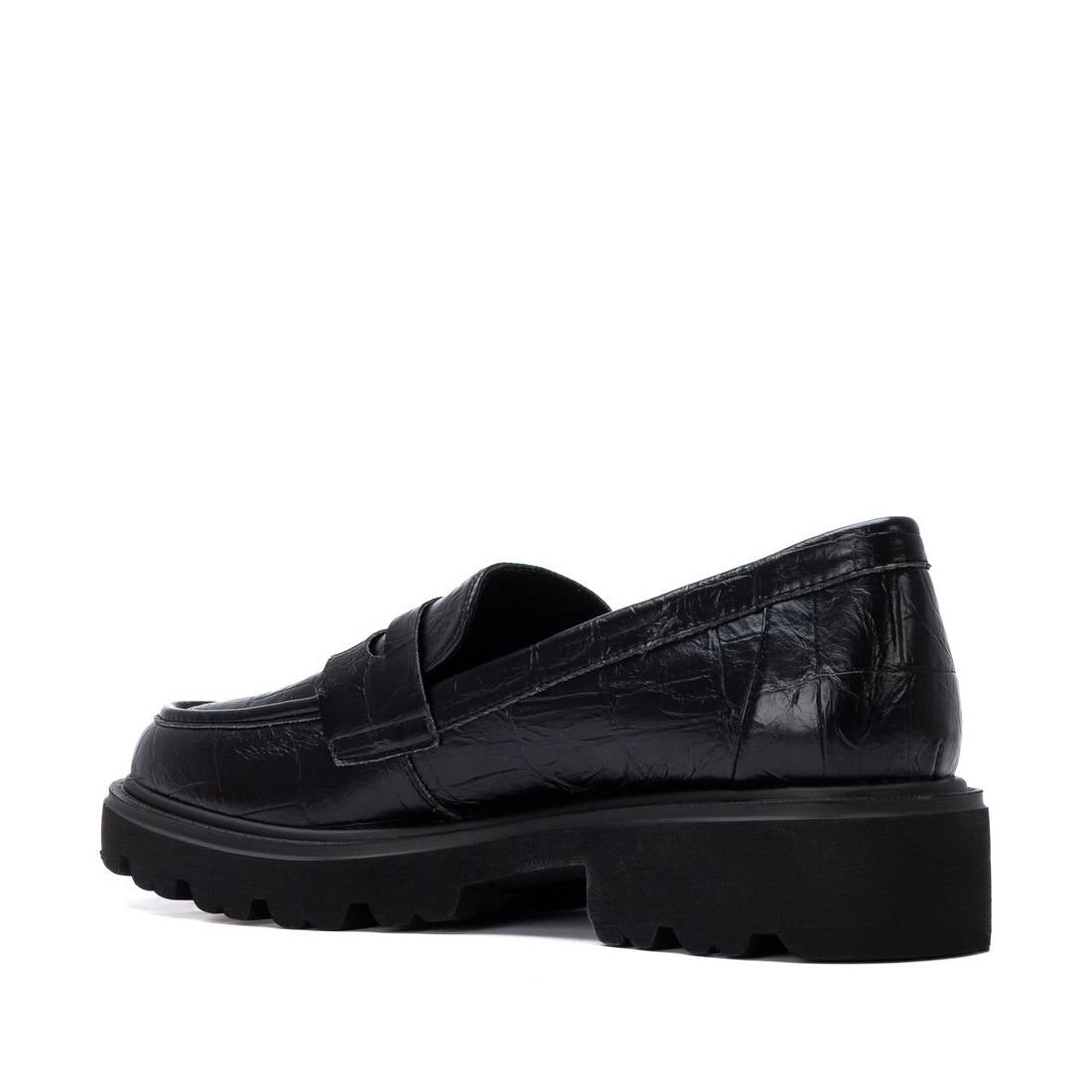 Carmela 16427001 mocassins femme noirs talon