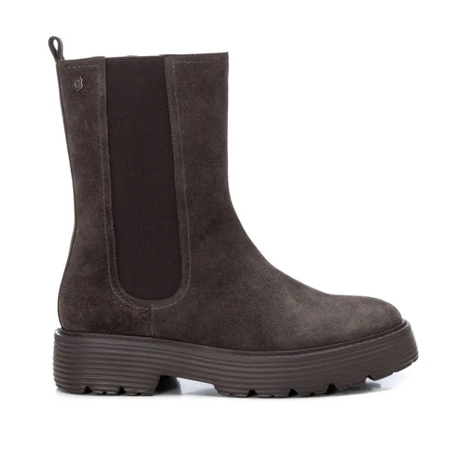 Carmela 06820301 bottine cuir gris talon bas