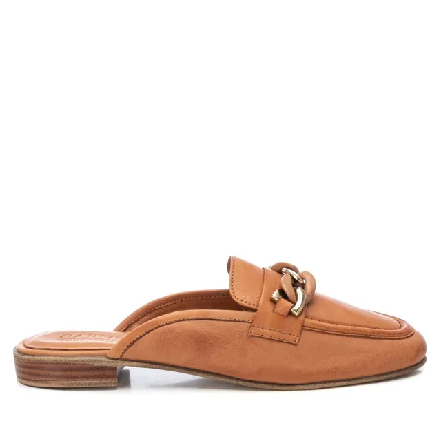 Carmela 16156001 Sabot cuir marron chaîne