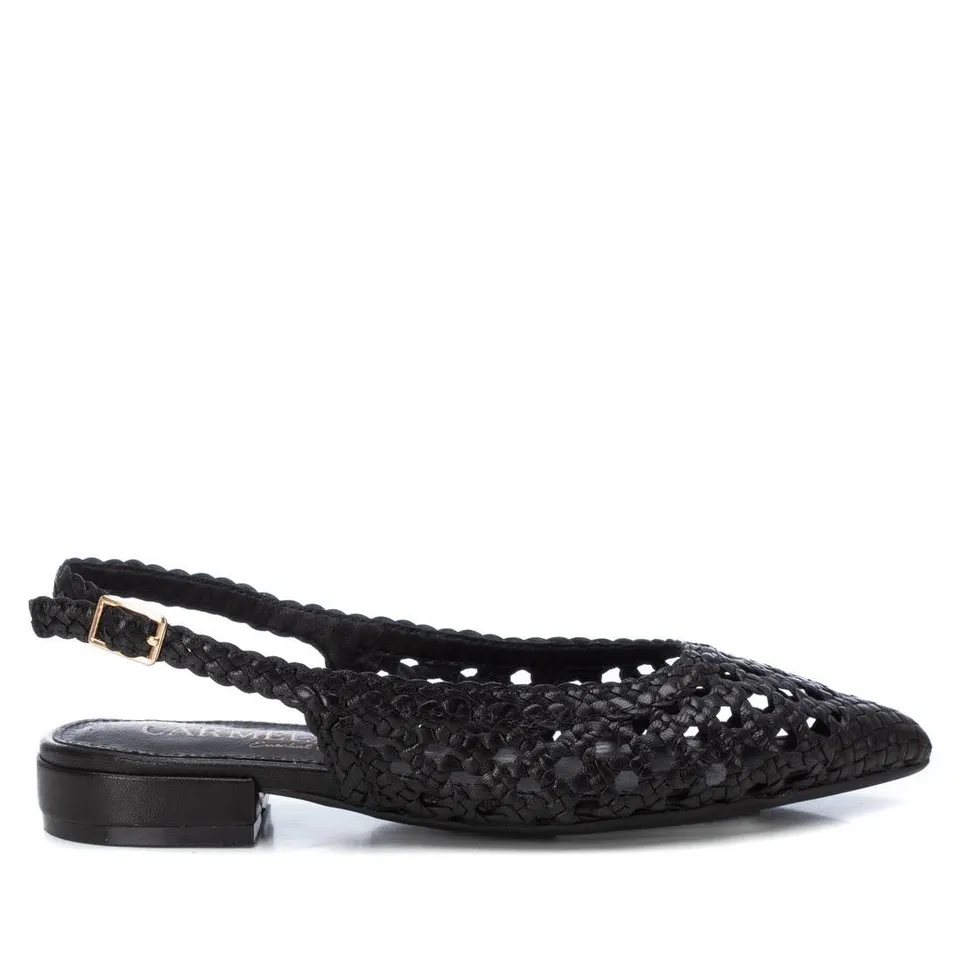 Carmela 16147205 ballerine femme cuir noir bride