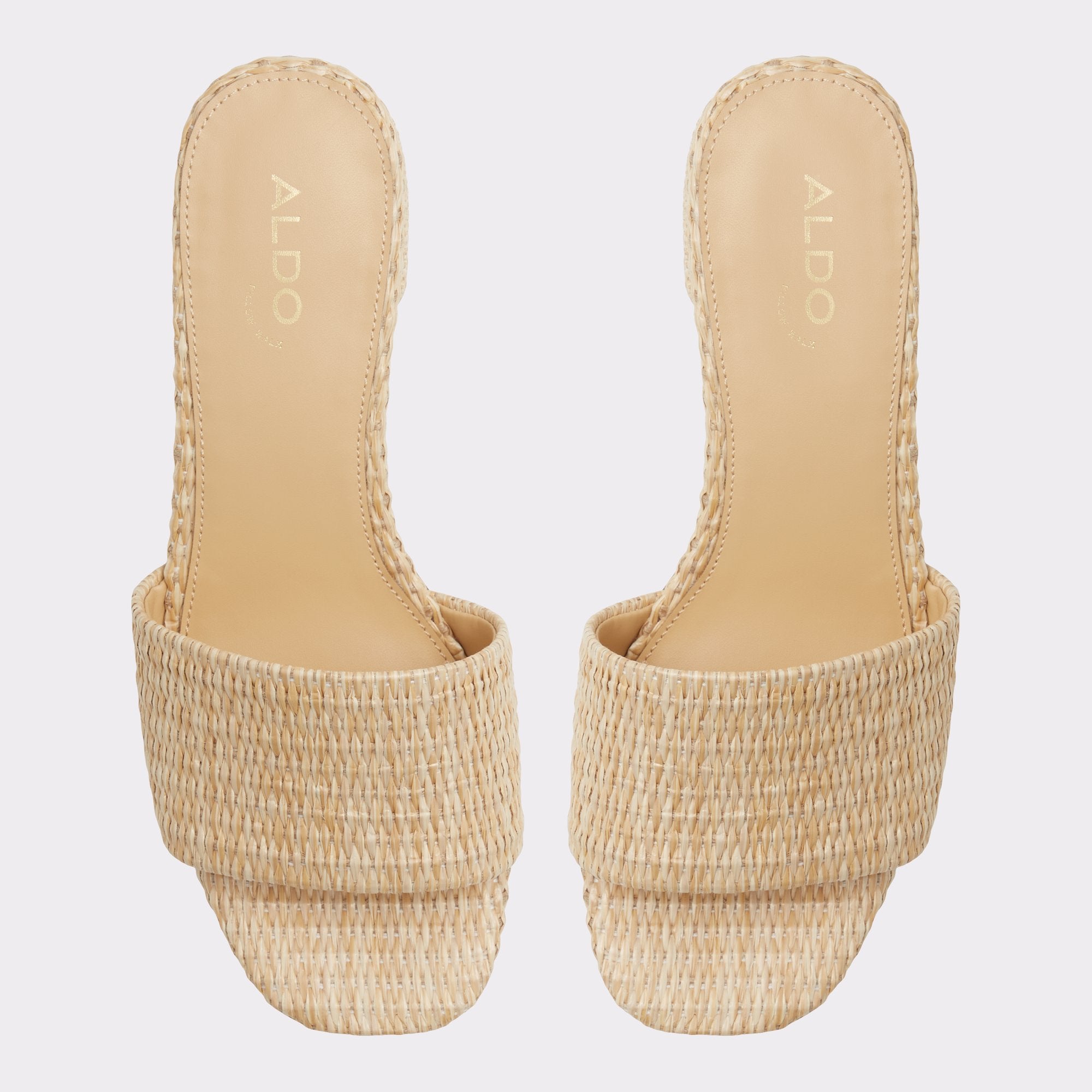 ALDO Claudina mules blanc talon carré