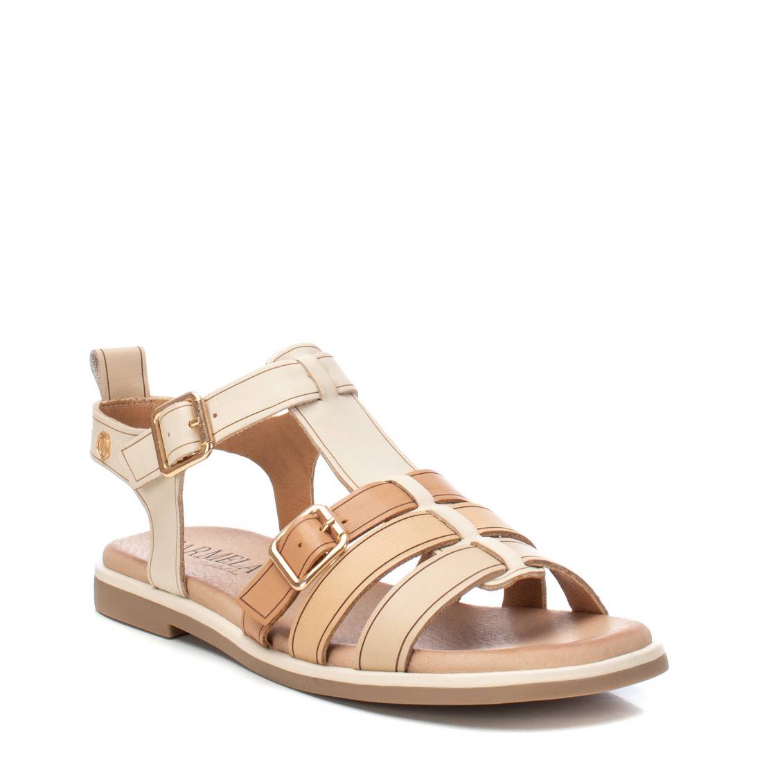 Carmela 16161402 sandales cuir blanc boucle