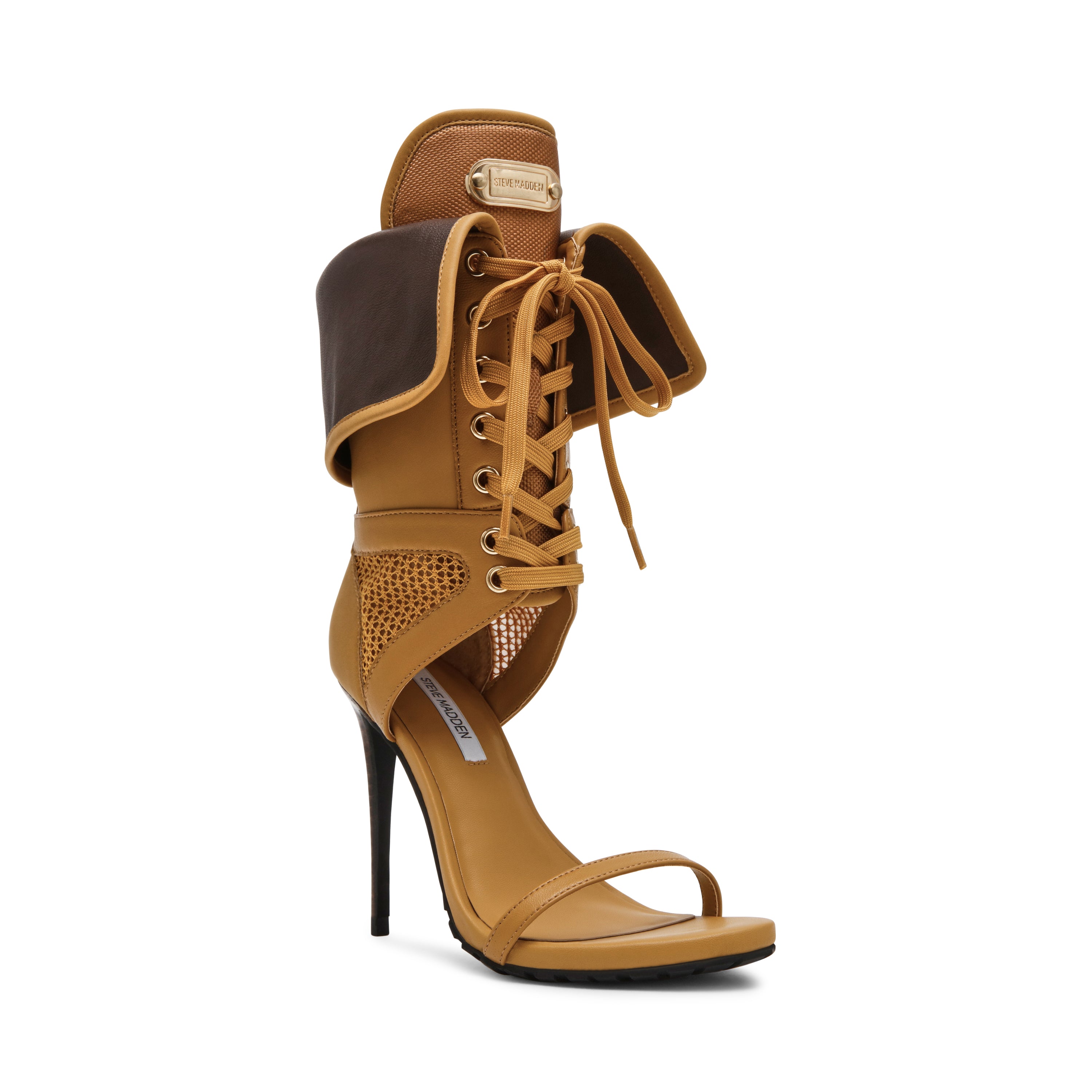 Steve Madden Casella-Lug sandale blé talon 10 cm