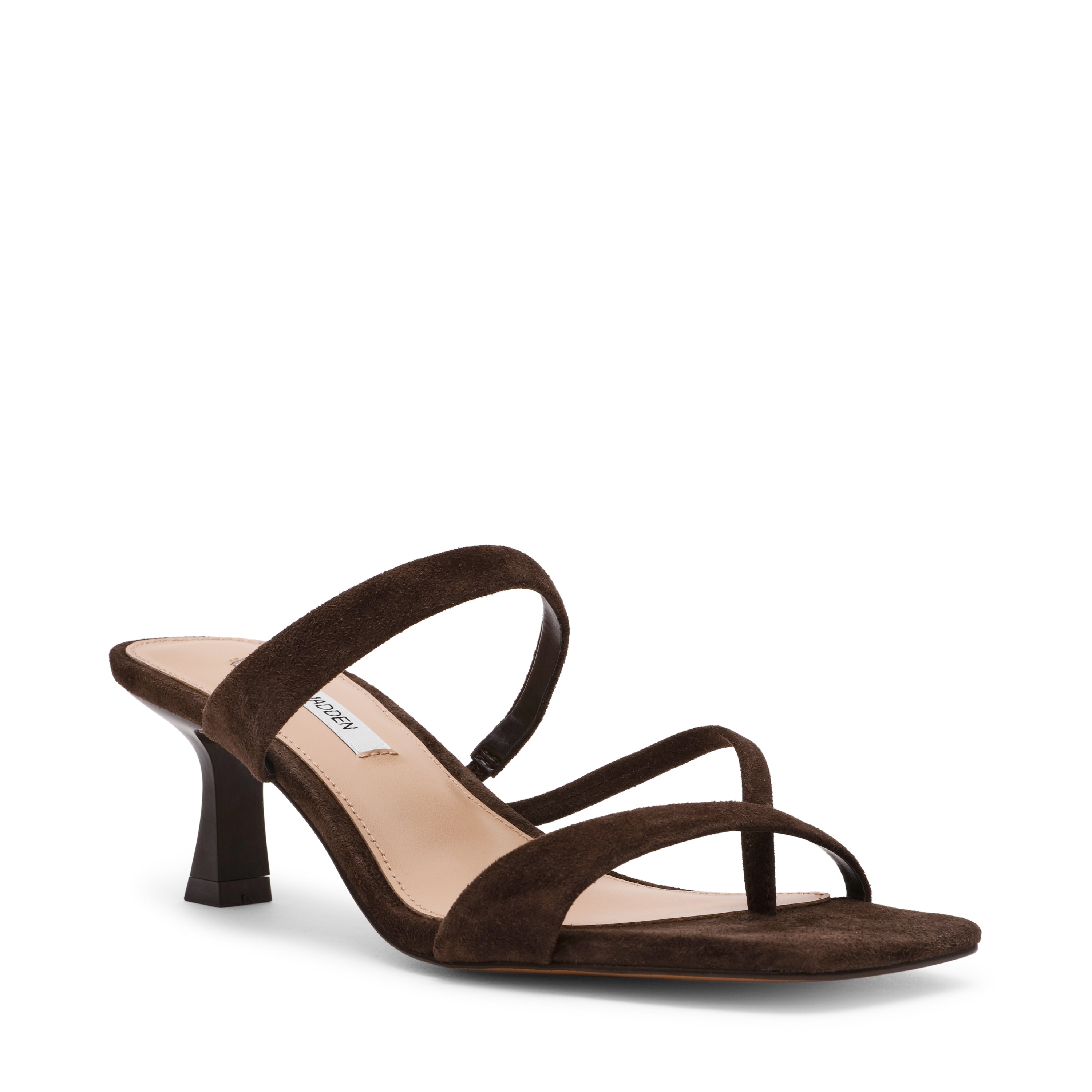 Steve Madden Ajay sandales daim marron talon 4,5 cm