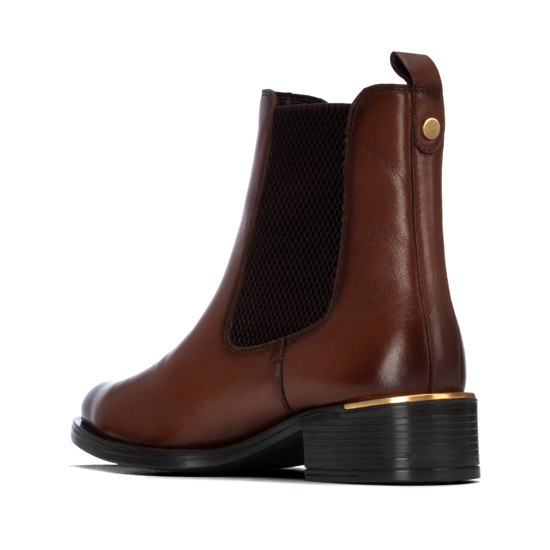 Carmela 16400602 bottines chelsea camel talon bas cuir