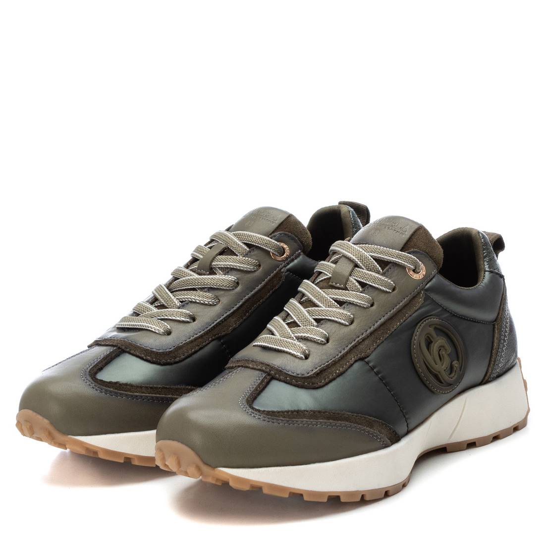 Carmela 16111701 baskets femme vertes cuir