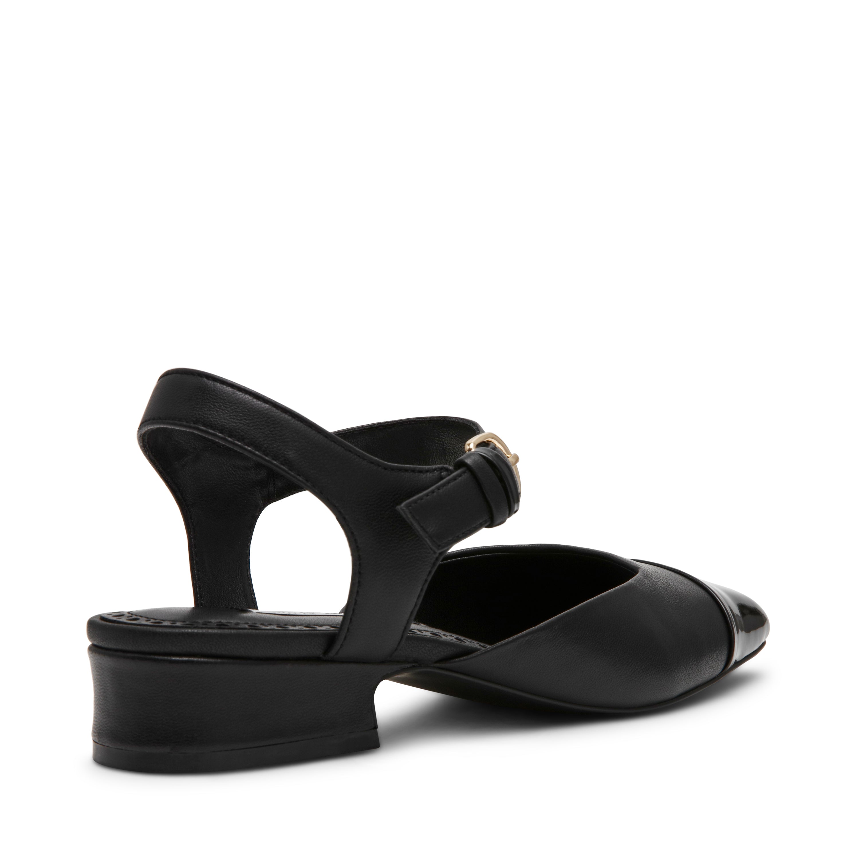 Steve Madden Novie ballerines cuir noir boucle talon 3 cm