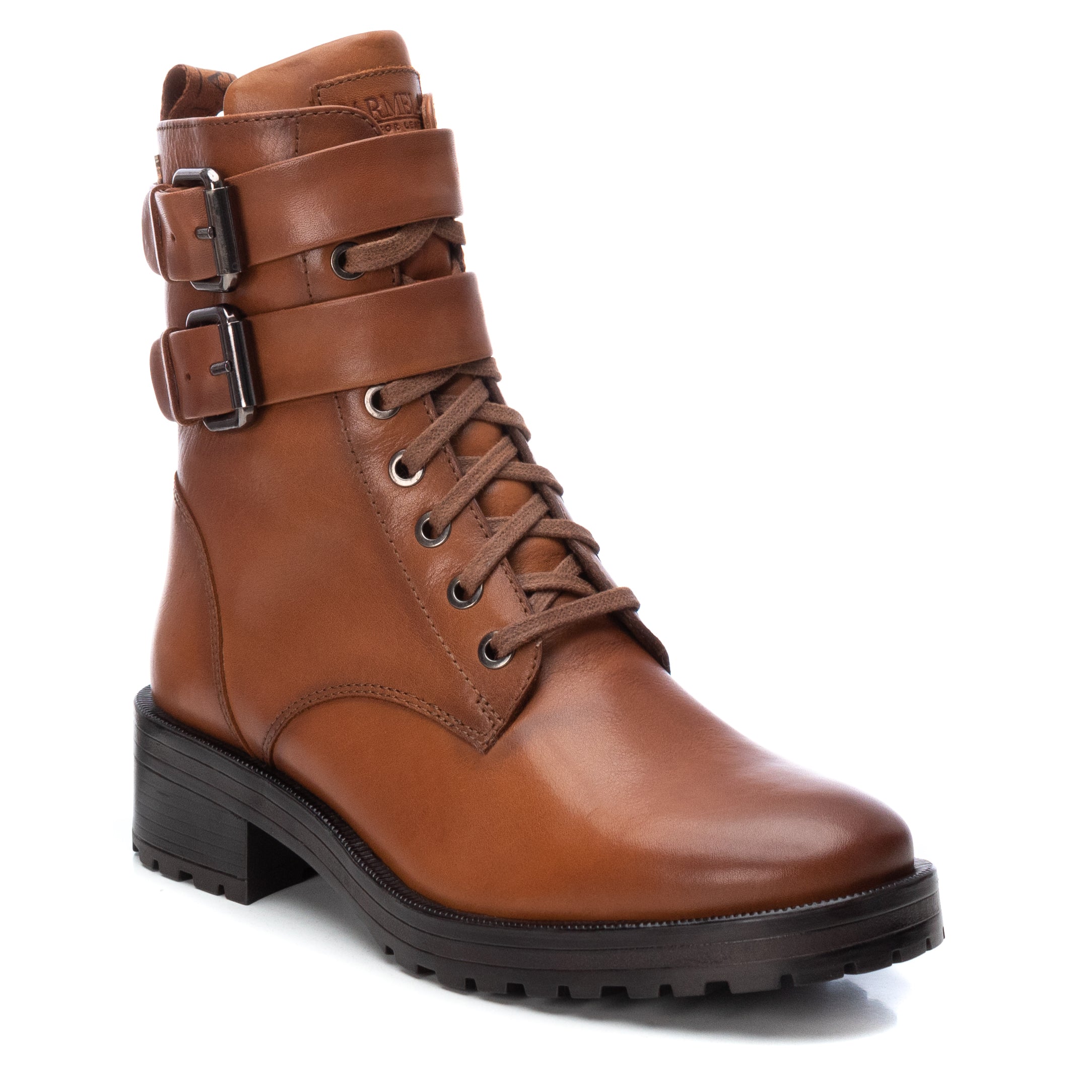 Carmela 16003902 bottine militaire marron cuir