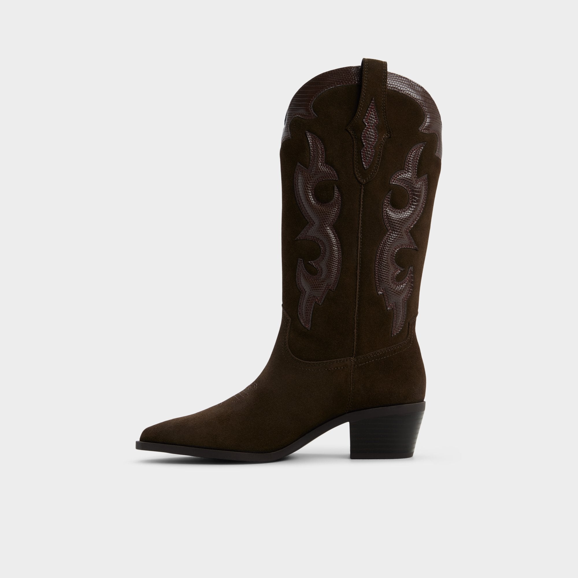 ALDO Ybe bottes western daim talon bloc