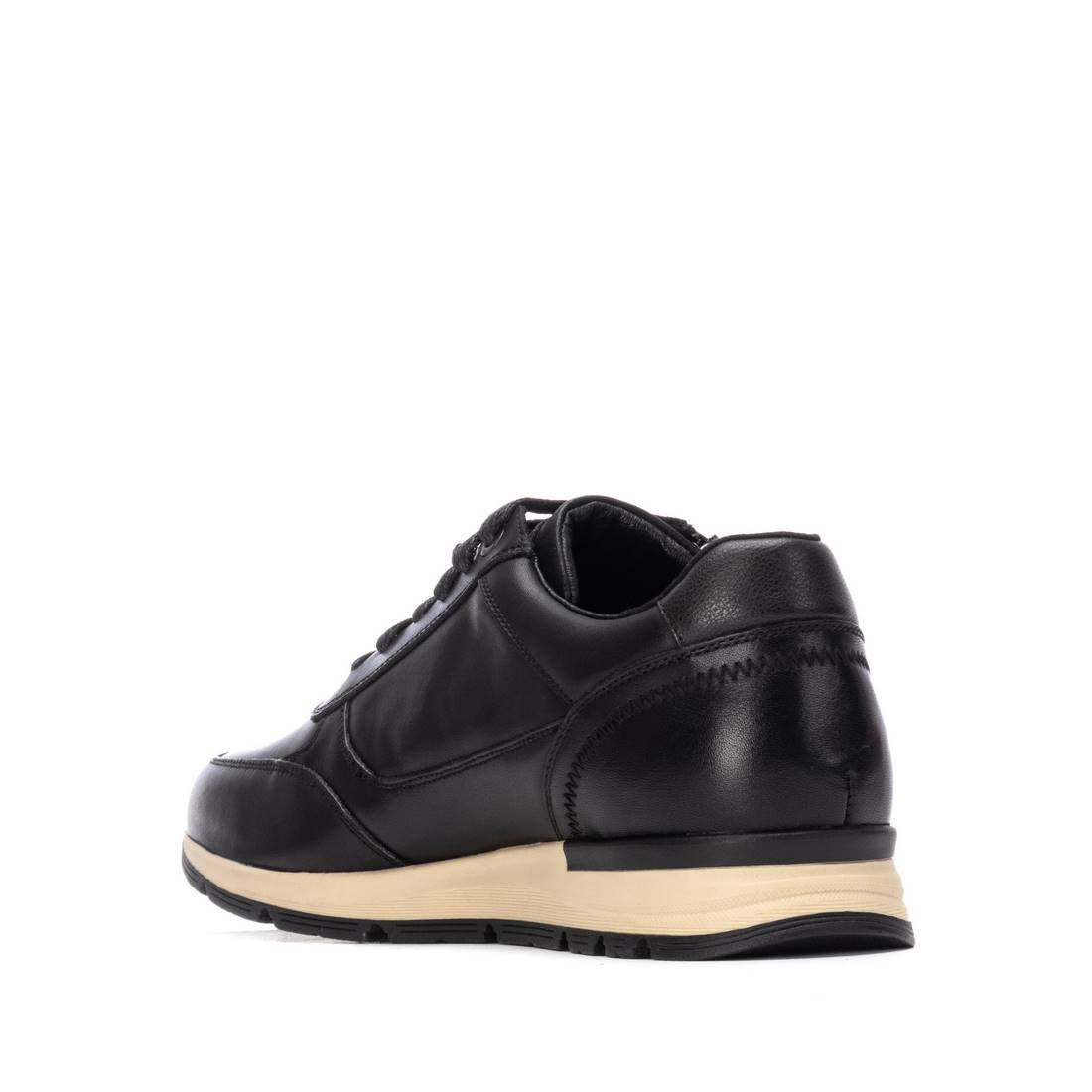 Carmela 16267704 baskets homme noir cuir lacets zip
