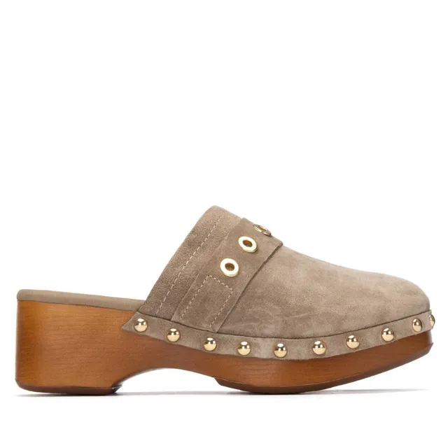Carmela 16325501 sabot cuir taupe talon 6 cm