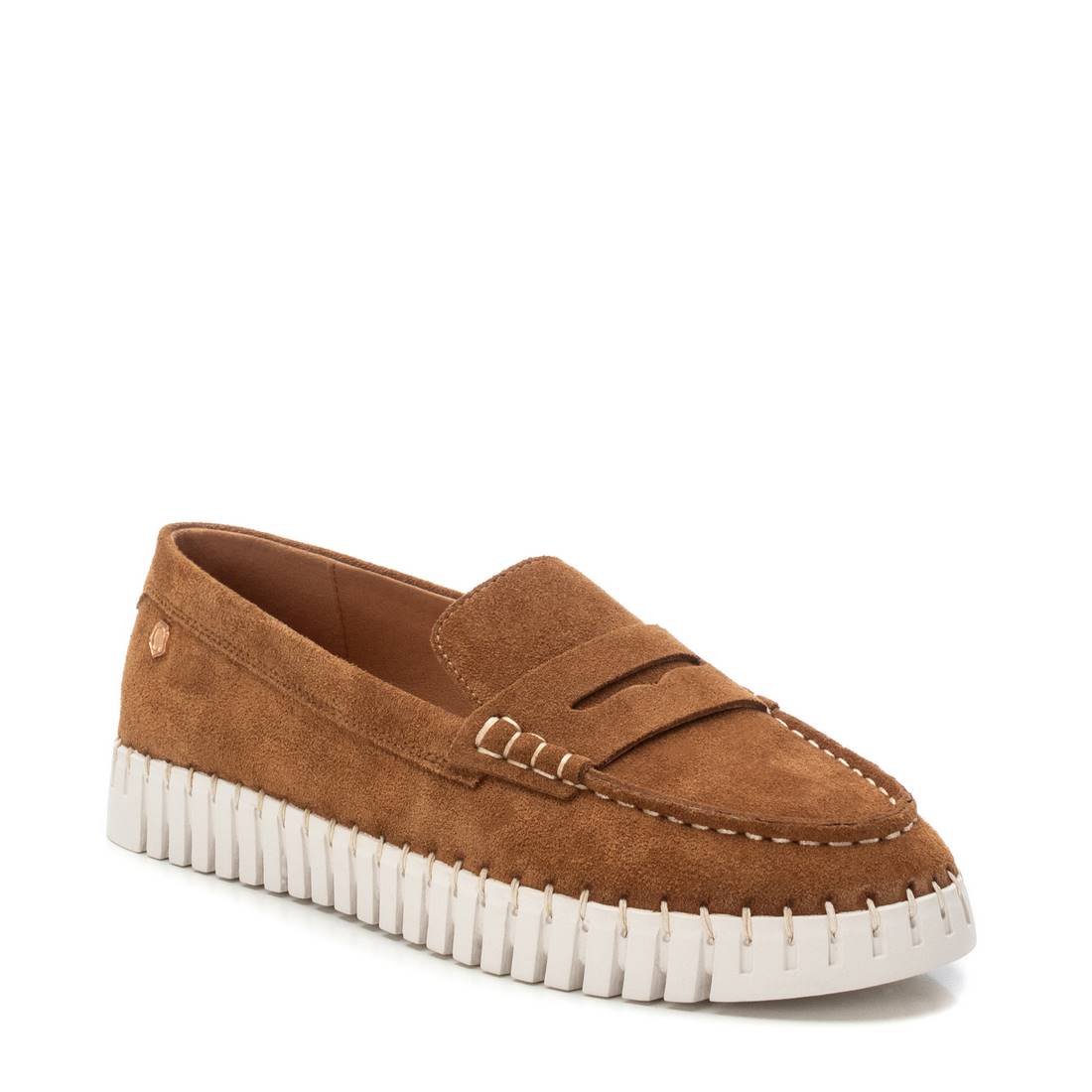Carmela 16232401 mocassins femme camel cuir suède