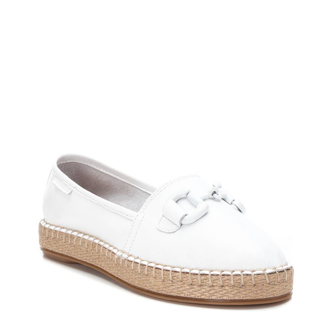 Carmela 16050605 espadrille cuir blanc semelle jute