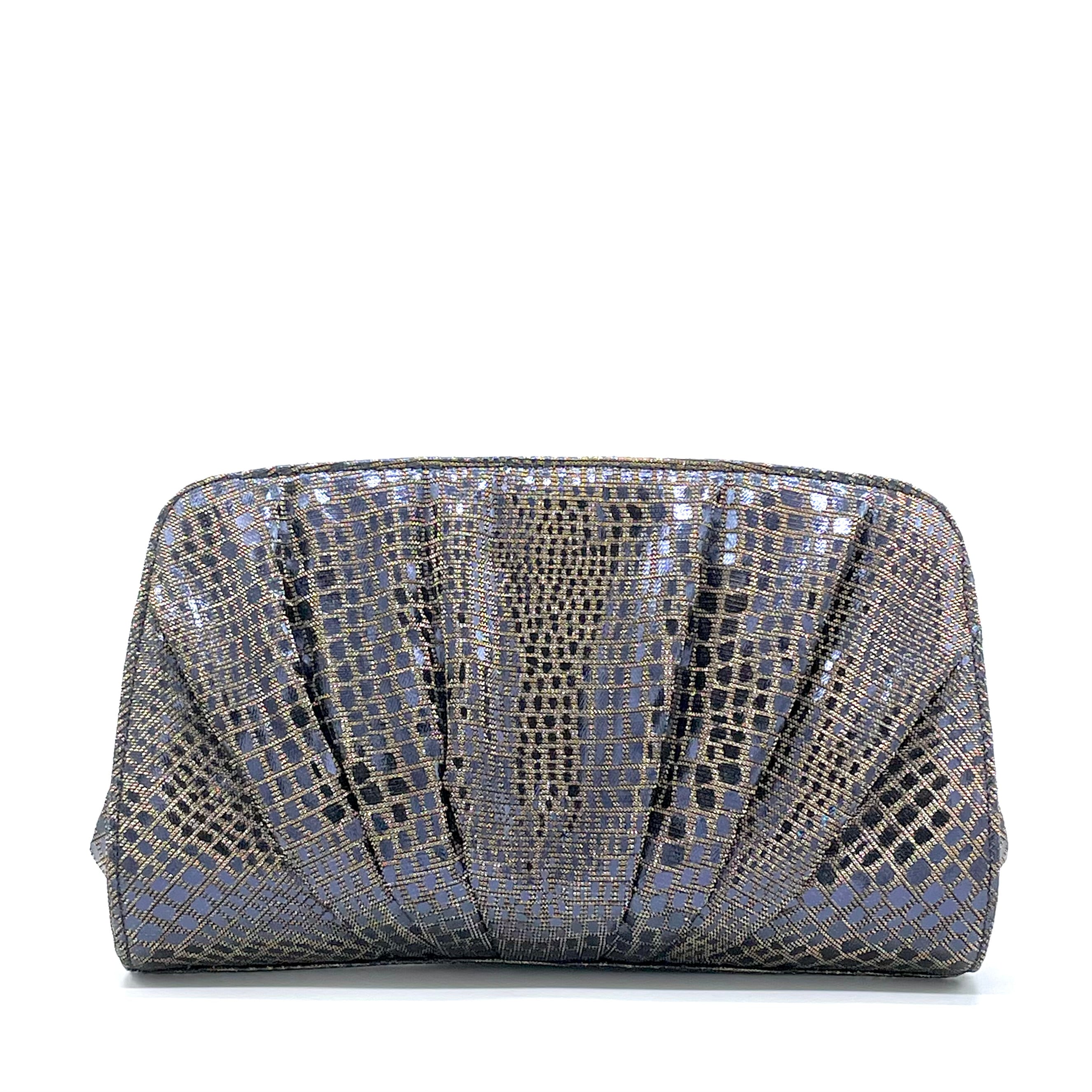 Elata E965 pochette tissu bleu changeant bandoulière
