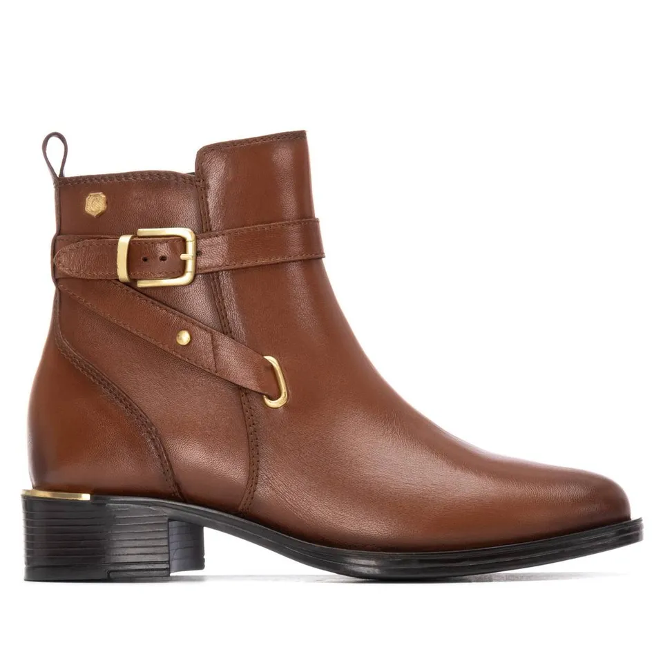 Carmela 16247502 bottines cuir camel boucle