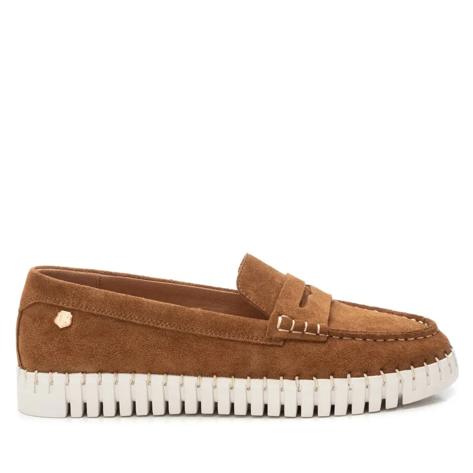 Carmela 16232401 mocassins femme camel cuir suède