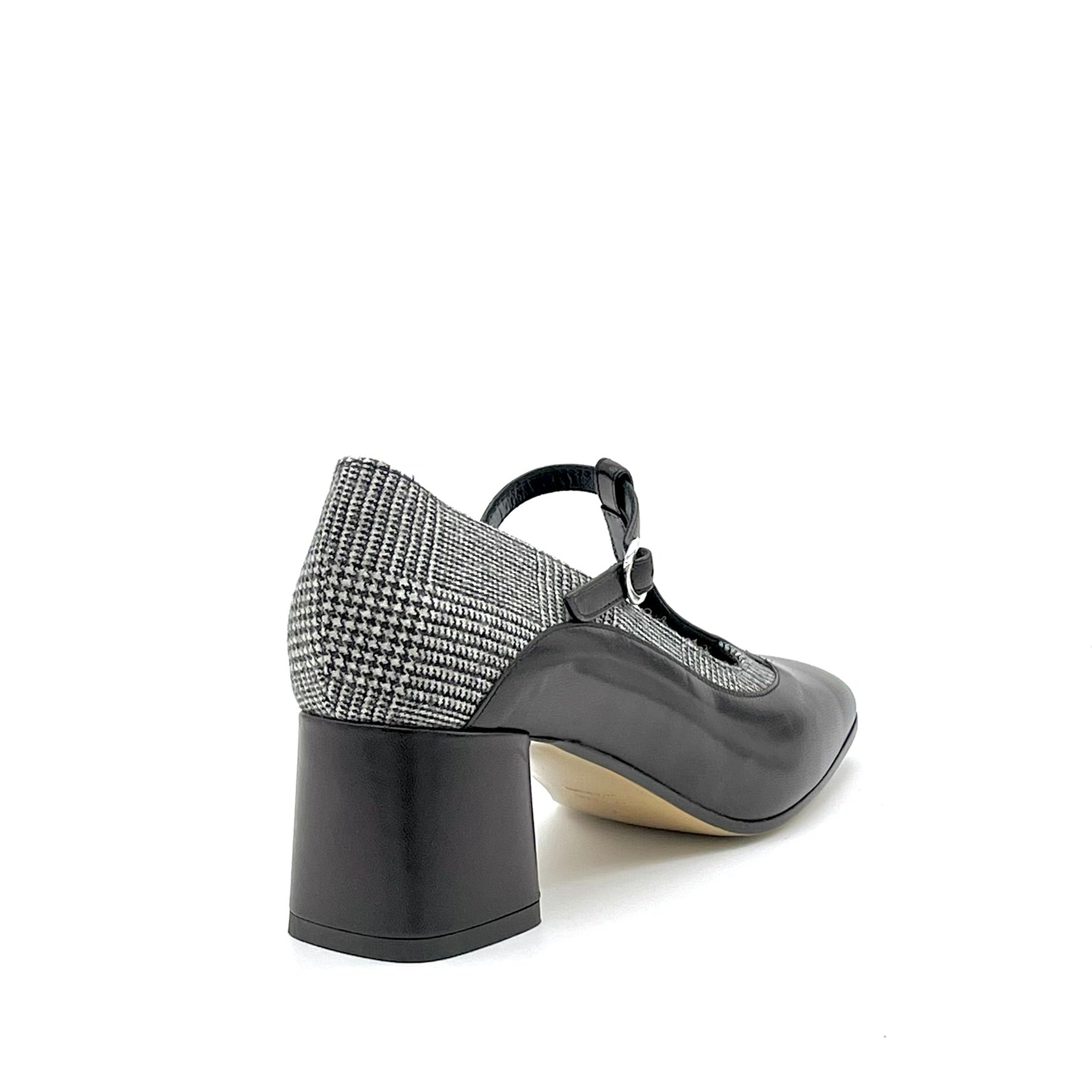 Elata 55519 escarpin T-bar prince-de-galles 5,5 cm